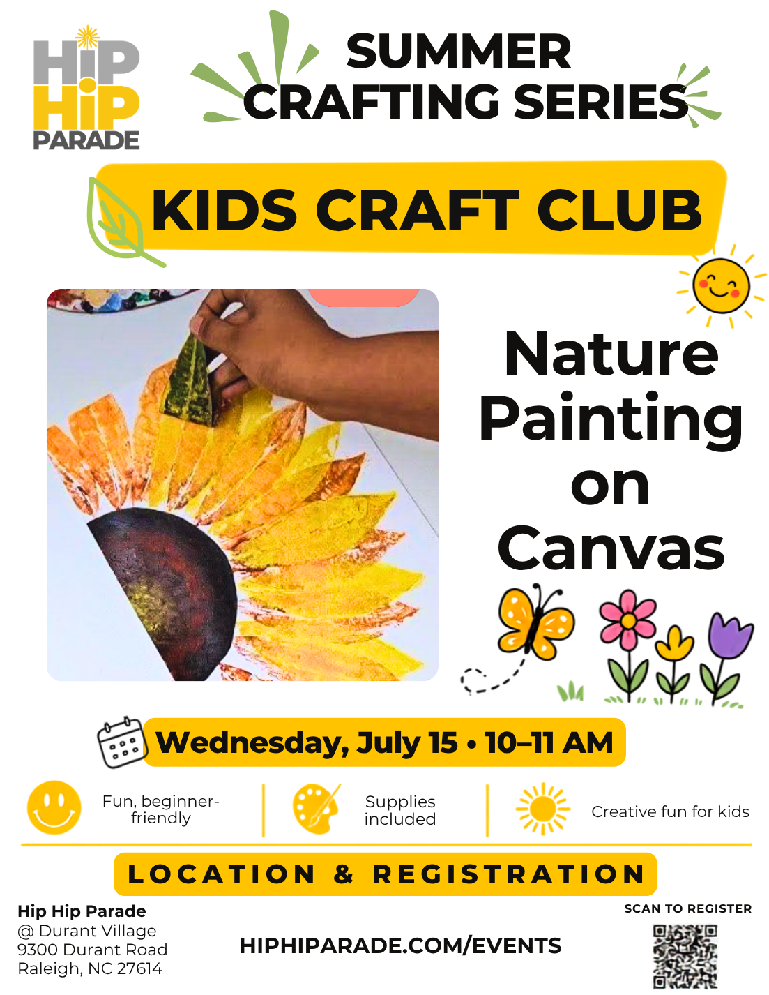 Kids Craft Club - July 15 - Nature Painting on Canvas