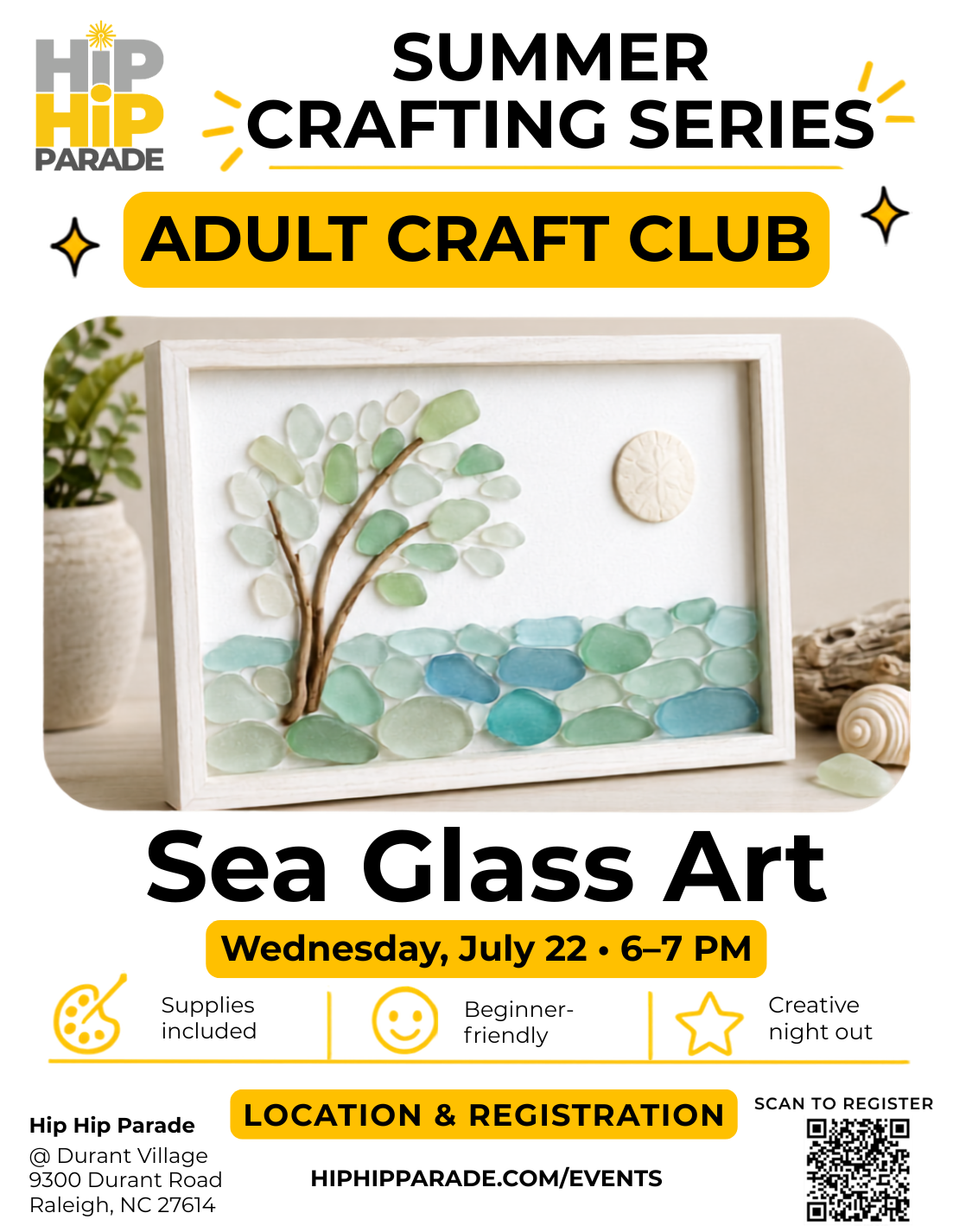 Teen/Adult Craft Club - July 22 - Sea Glass Art