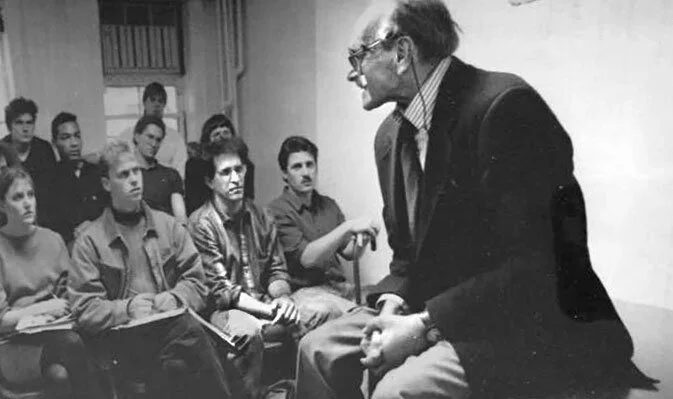 John Desiderio  (first row second from the right) studying with Sanford Meisner 1989