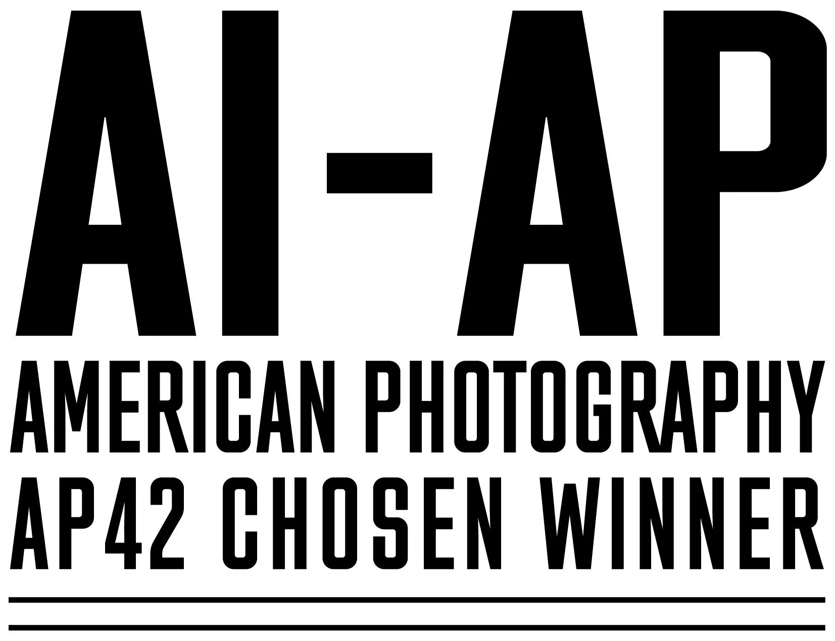 Logo for American Photography, AP42 Chosen Winner.