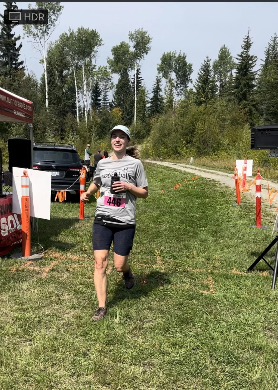 Sydney McNulty, previous ringette player, finishing a run in Kelowna
