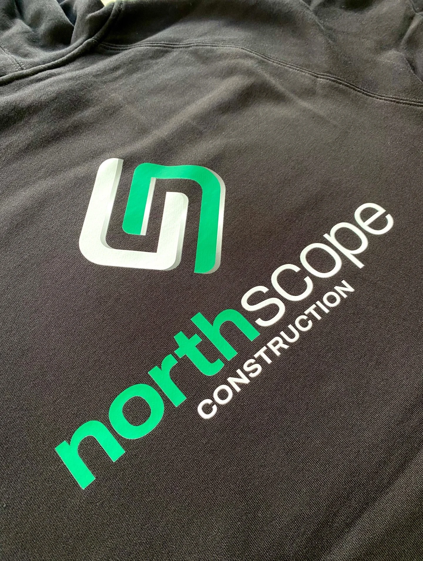 Just finished this hoodie and signage project for North Scope Construction with their fresh new logo!