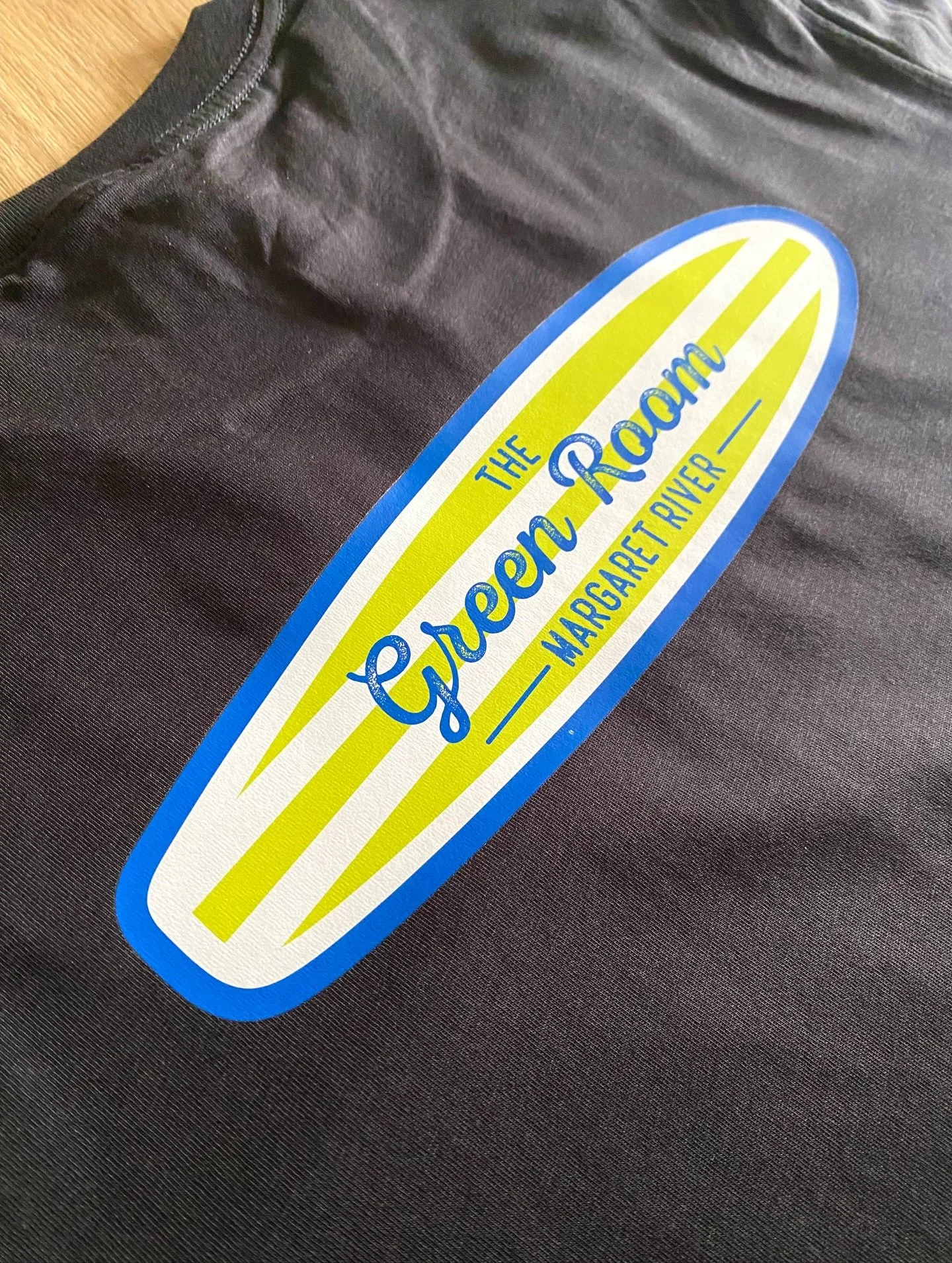 Fresh t-shirts &amp; aprons hot off the press for the Green Room, printed on @ascolour blanks!