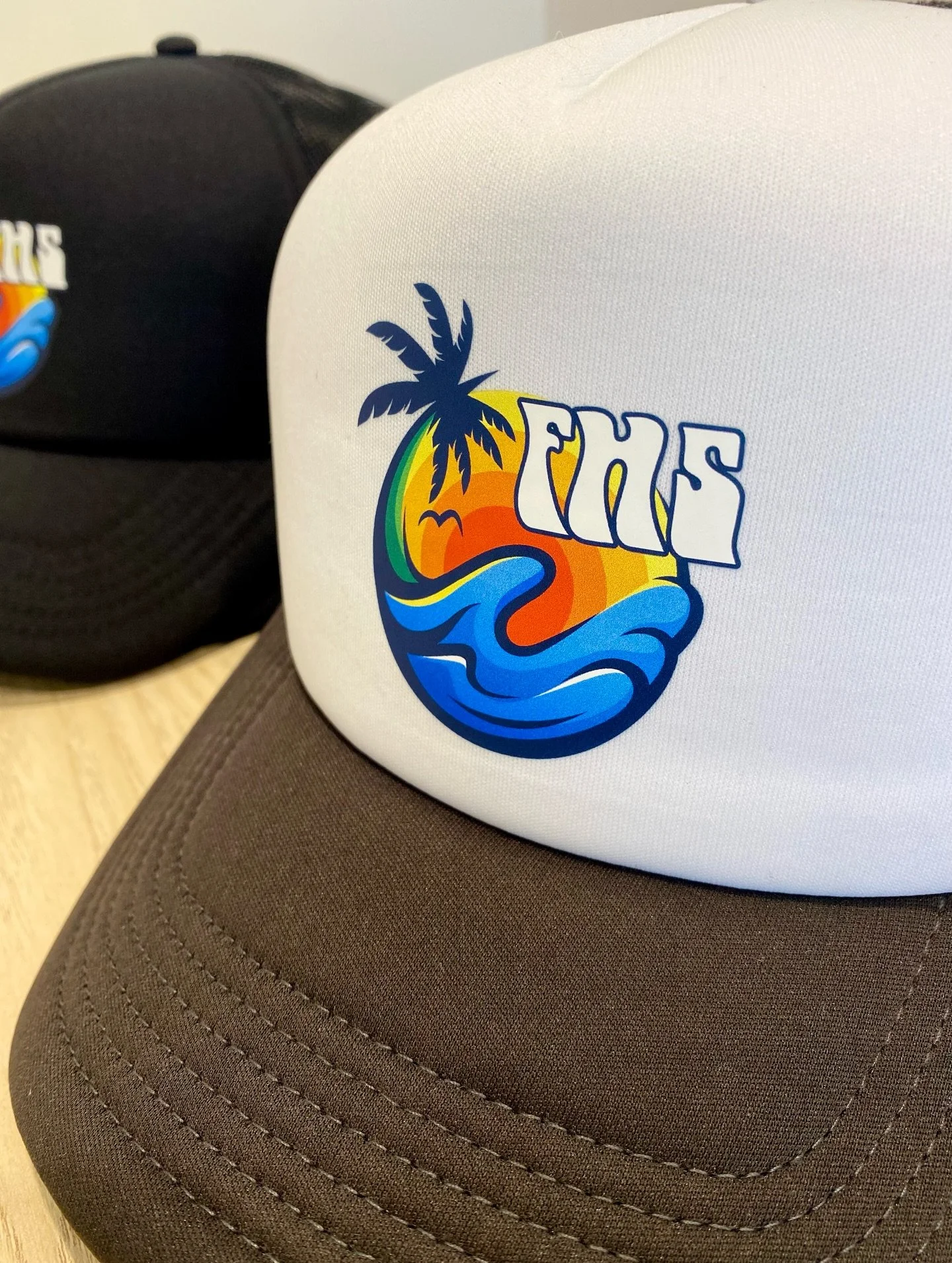 Trucker caps, tees, and stickers printed and shipped same day for FHS surf in Victoria.
#apparel #customapparel #surfbrand #garmentprinting #surfingaustralia
