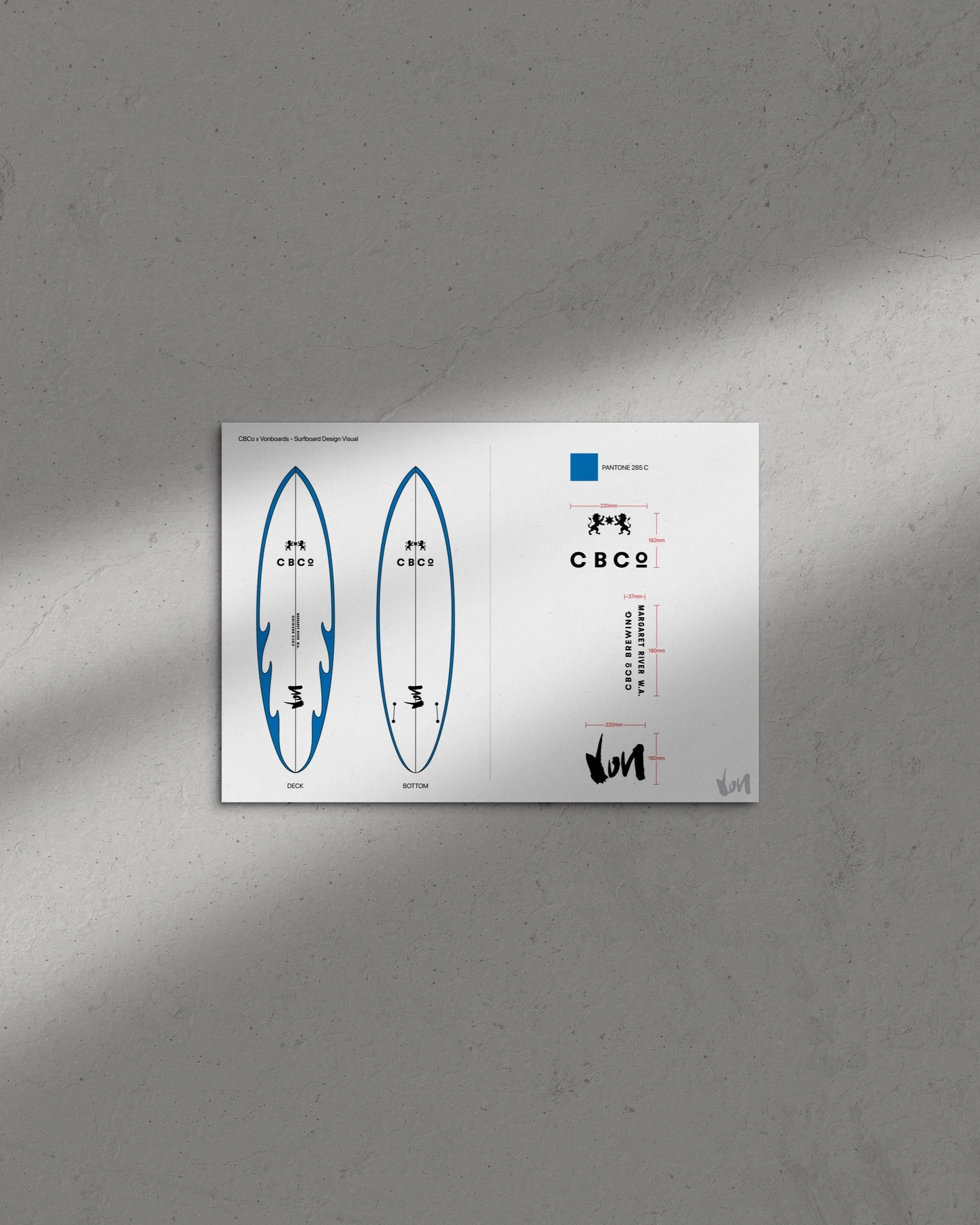 Stoked to help bring this collab to life 🌊

We recently put together this surfboard design visual for a giveaway between Von Boards and CBCO Brewing &mdash; combining clean lines, coastal style and custom branding into one unique board concept.

Lov