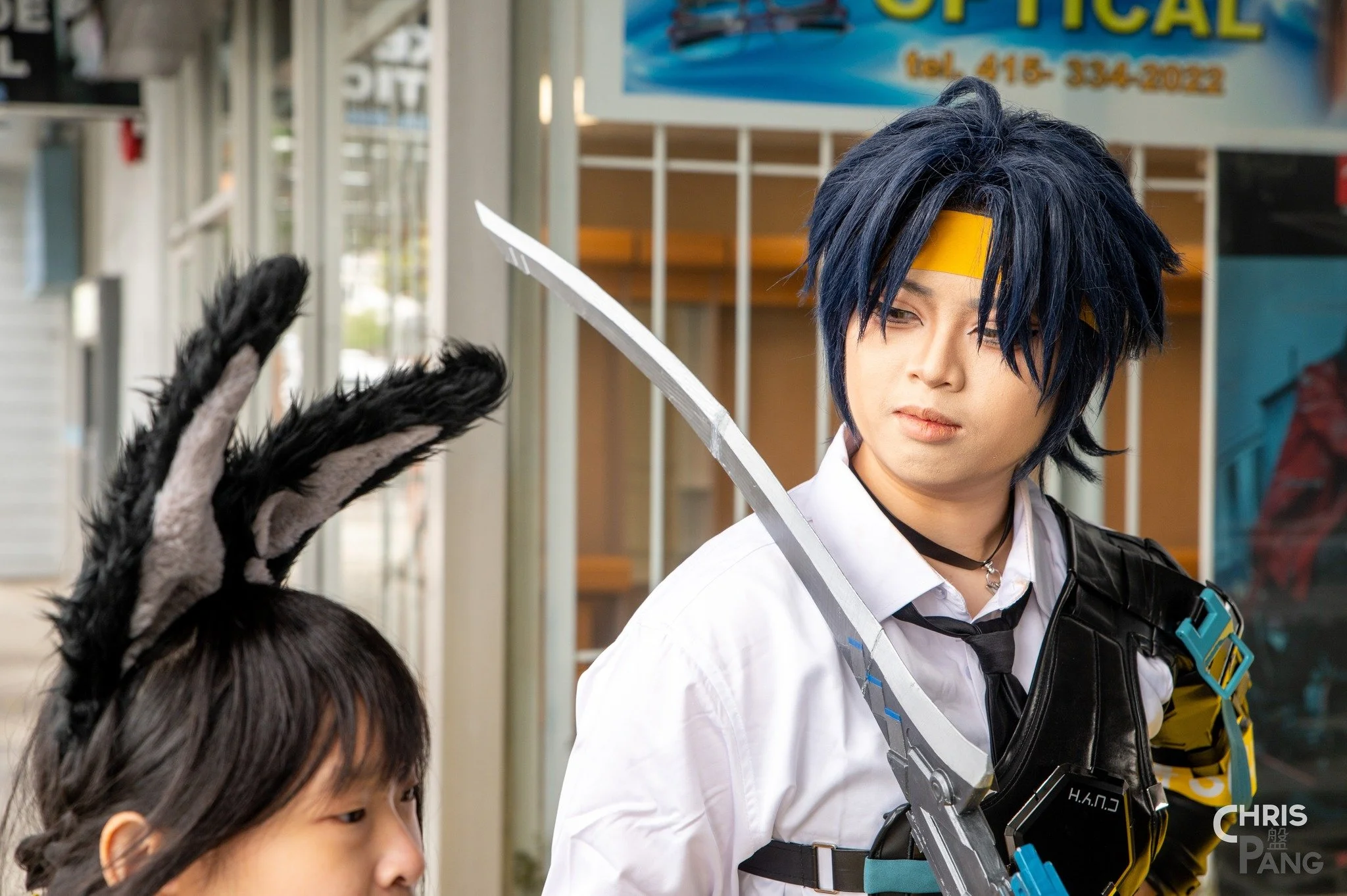 This is THE Lady Miyabi of Section 6. That's 170cm (including ears) of pure talent. Though we can't forget pretty-boi Harumasa.
#HoshimiMiyabi: @rosewarrior1 
#AsabaHarumasa: @roxas_no.xiii 

Photos from the ZZZ Cupsleeve hosted by @sf_cupsleeve at @