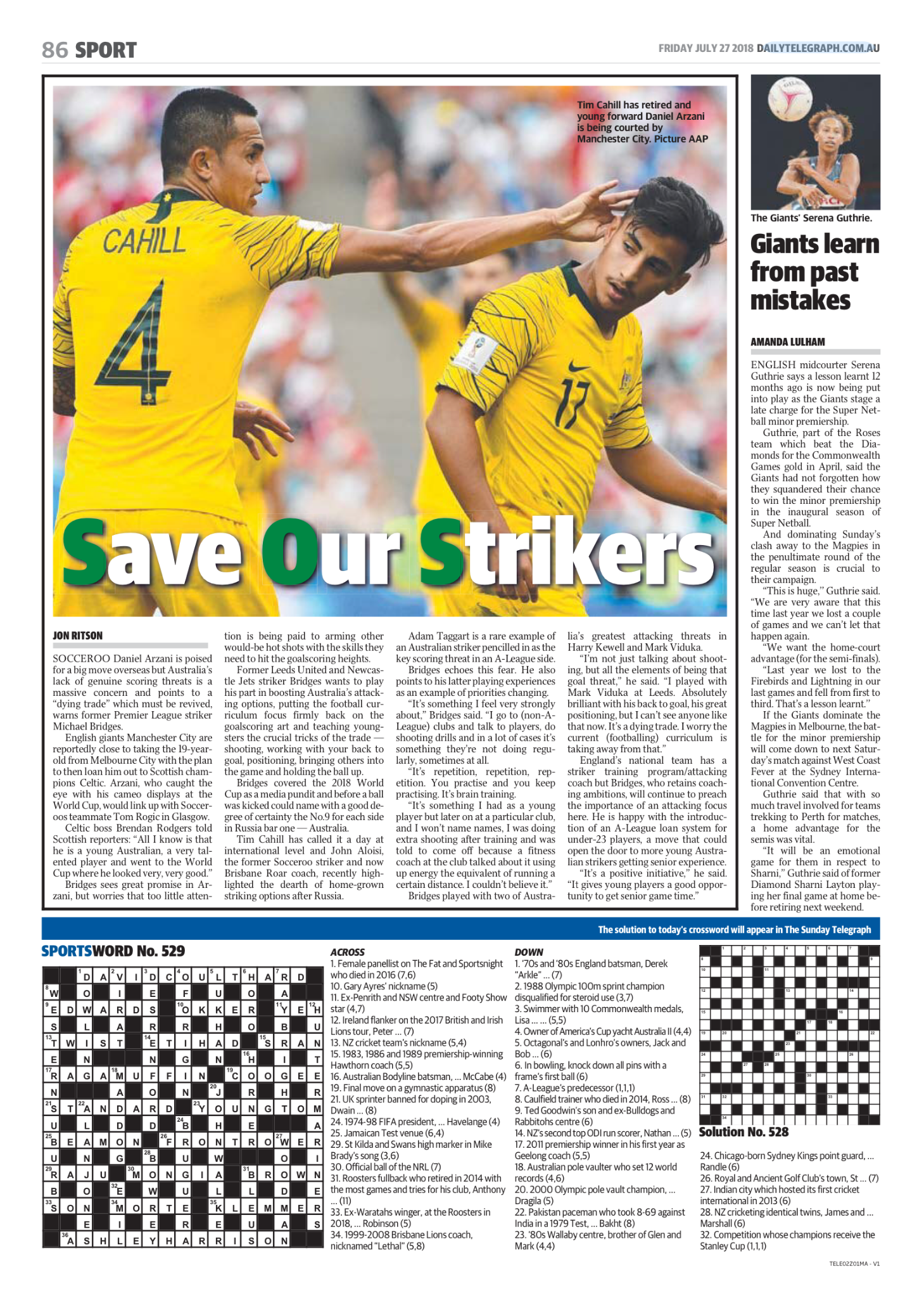 Australian Soccer players in yellow jerseys, one with 'Cahill' on the back, celebrating on the field during a match.