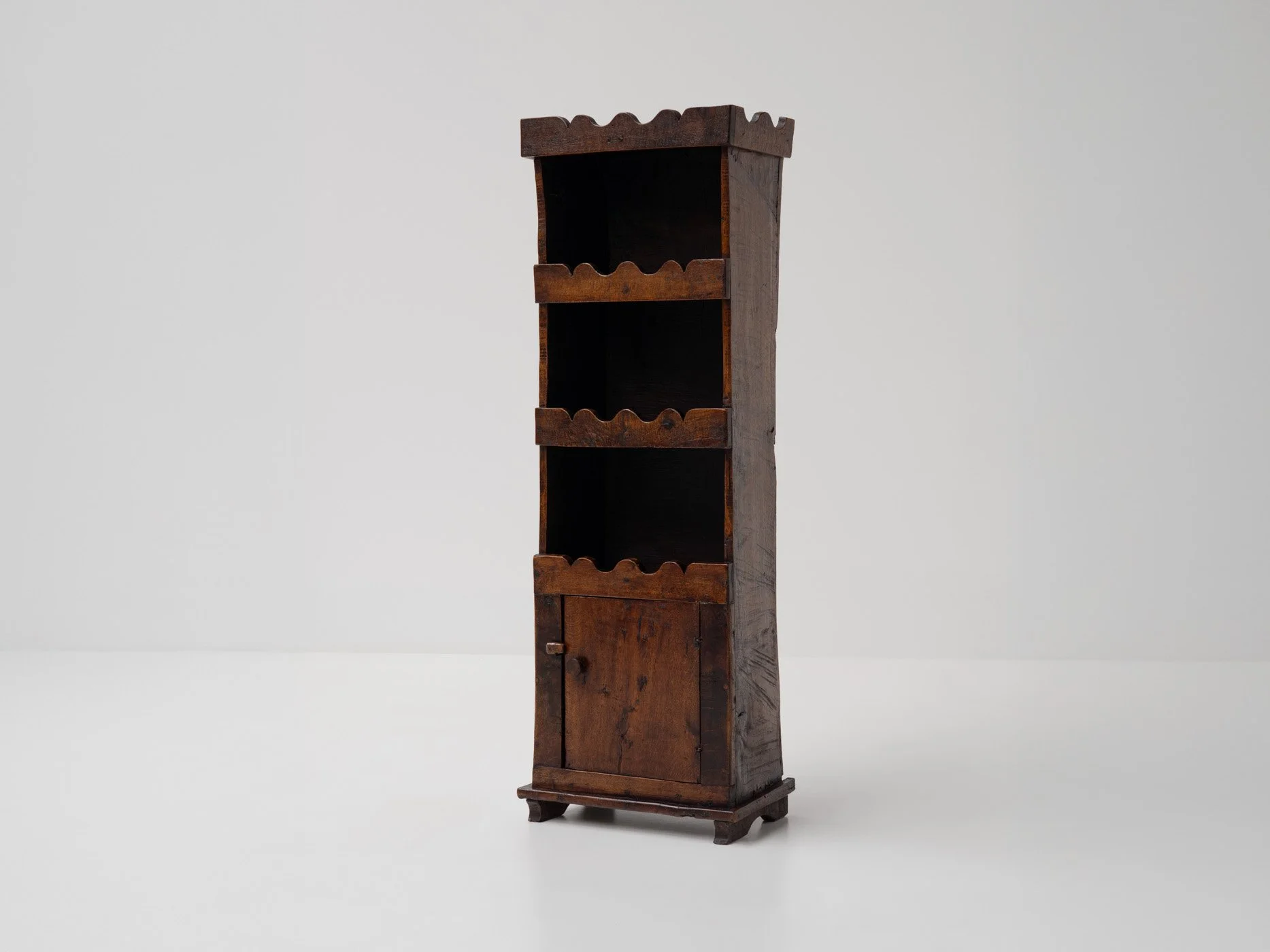 French Alpine Rustic Folk Art Cabinet <br><br>