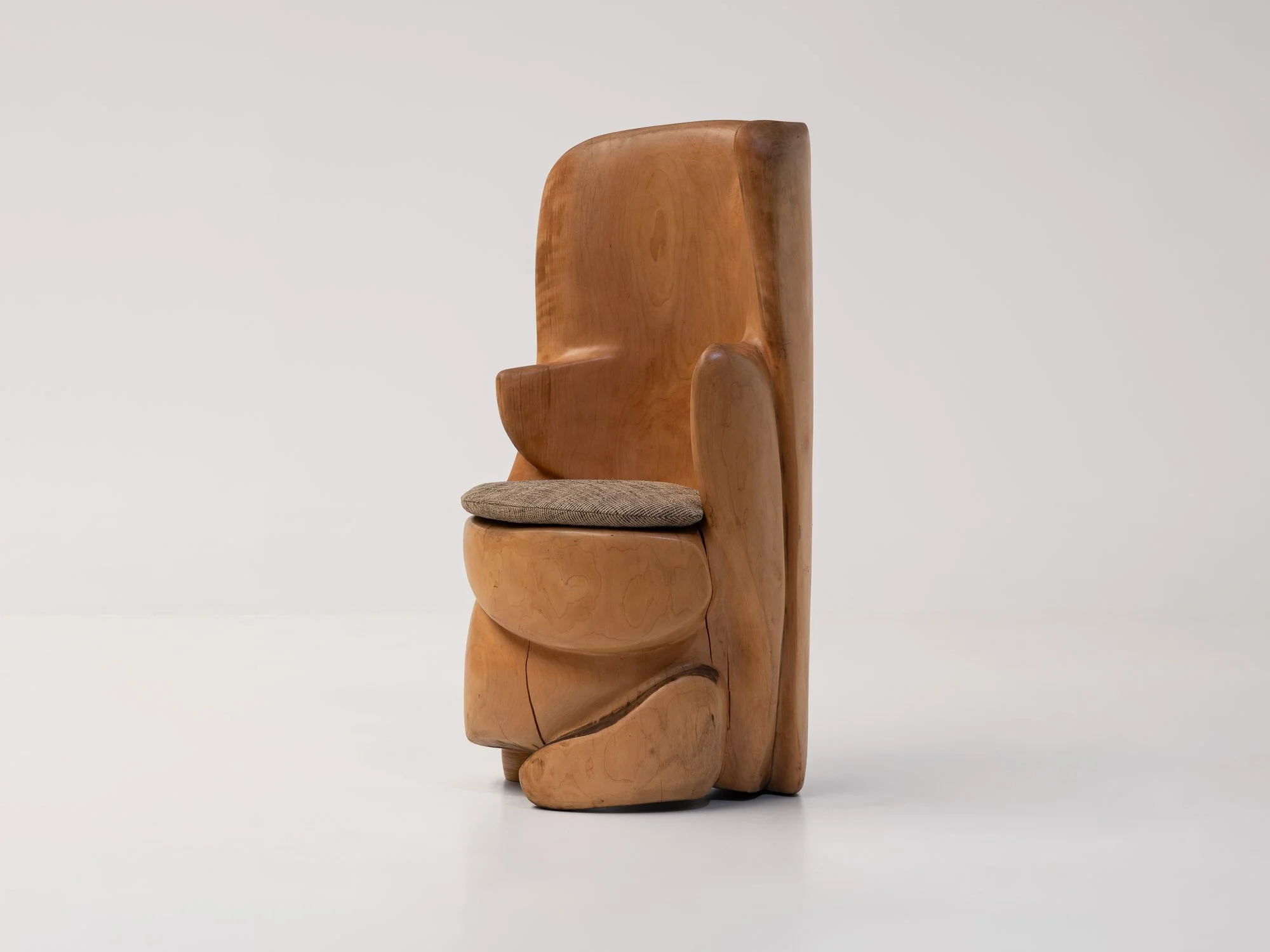 Sculptural Wooden Throne Chair <br><br>