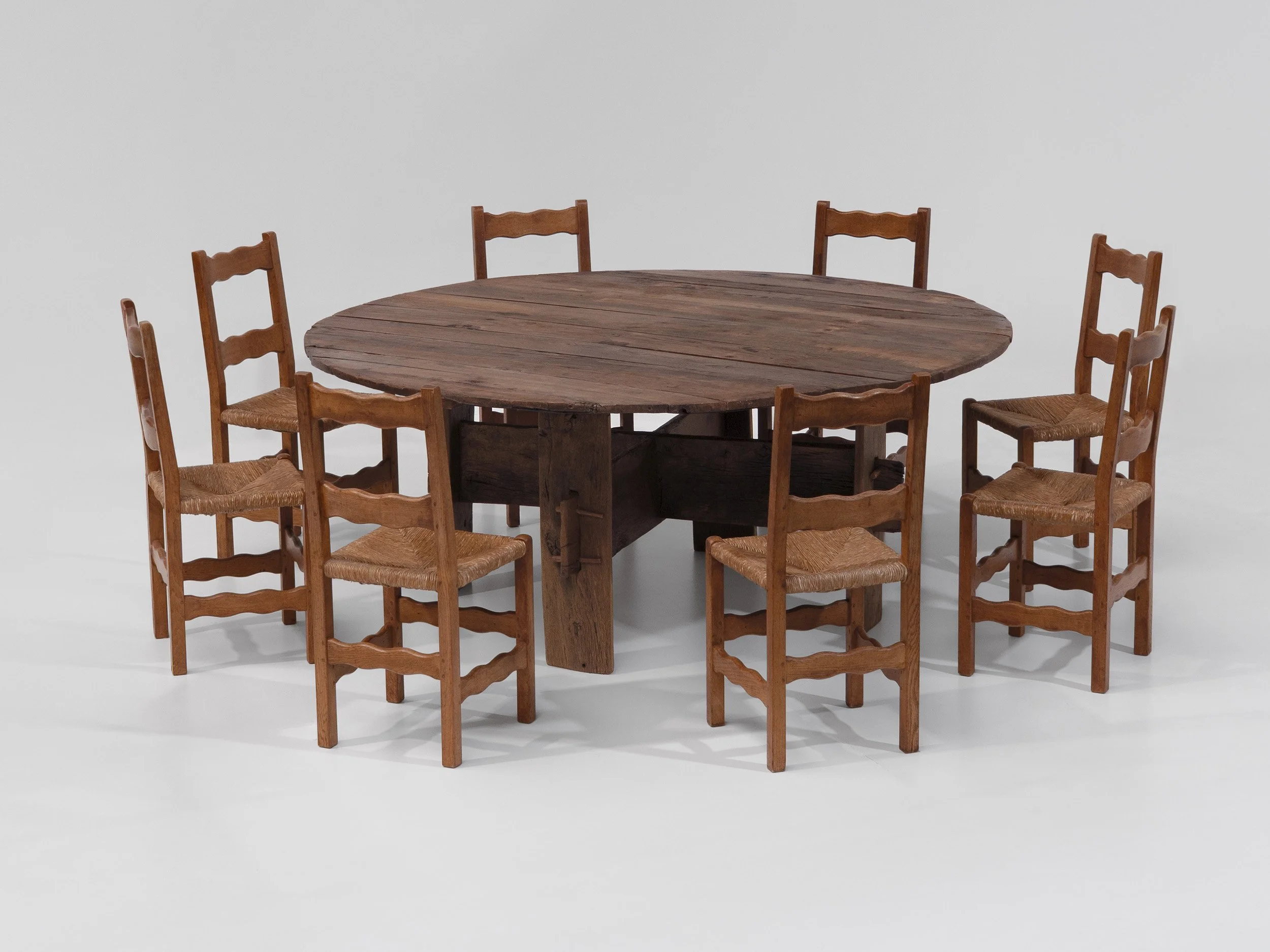 Impressive Oak Farmhouse Dining Table <br><br>