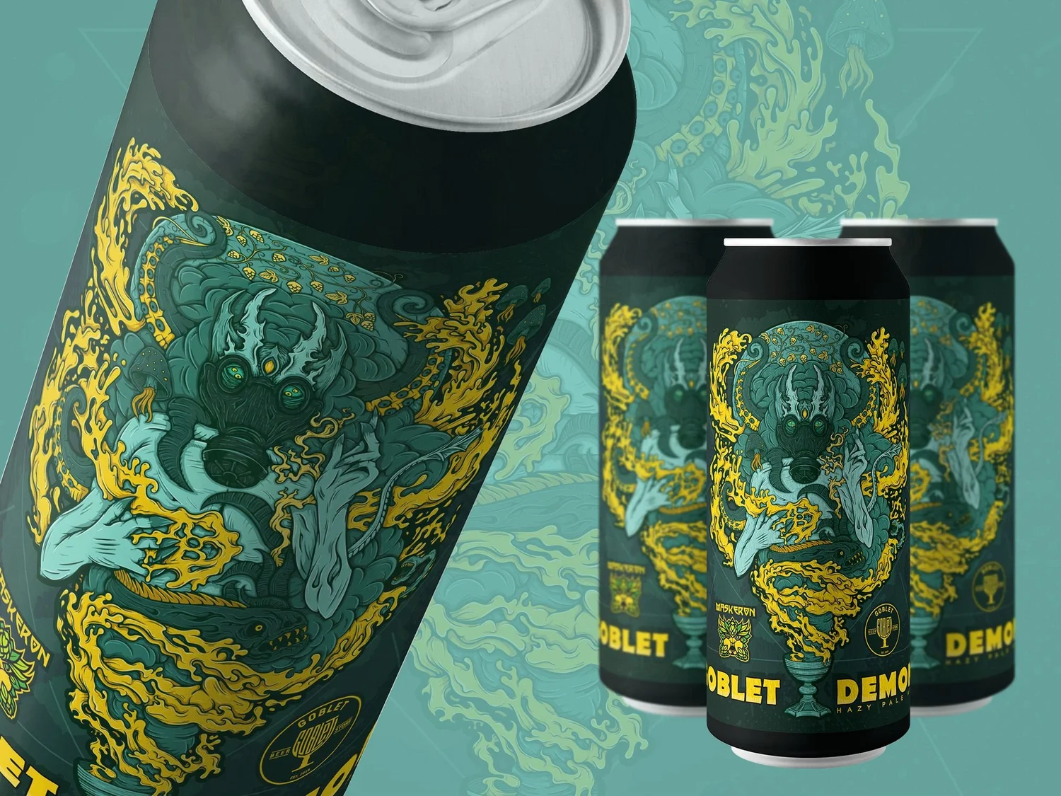 Maskeron Trollenium.art - Maskeron Goblet Demon - collab with Goblet Beer Store