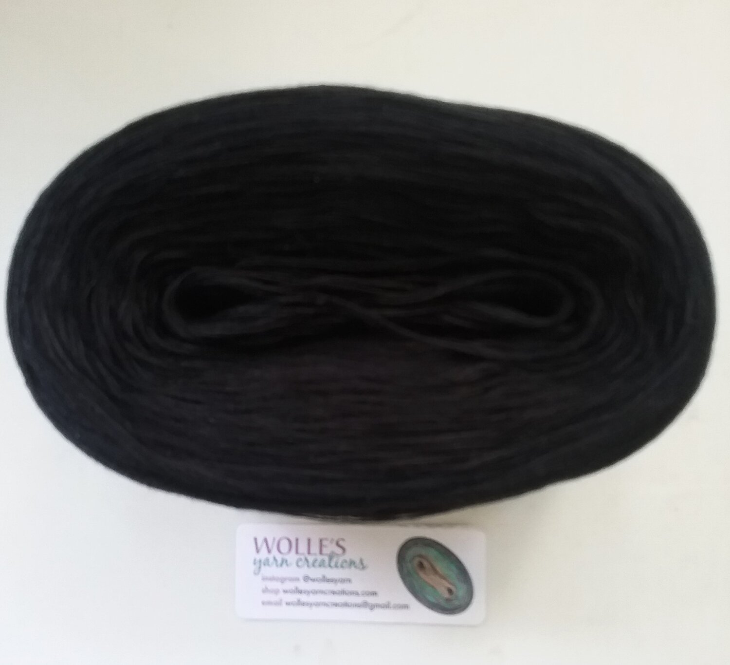 Black Wool Yarn 