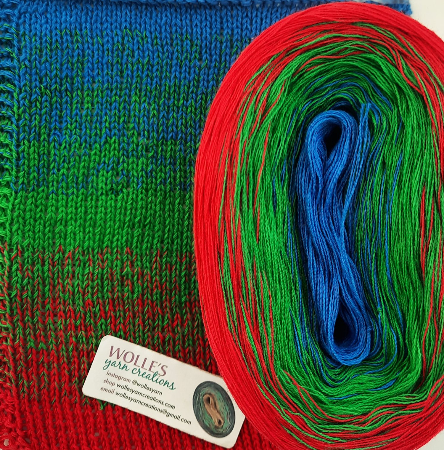 Kit: PATRICIA + BLACK, Cotton yarn, 2 x 480 yards/100 gr