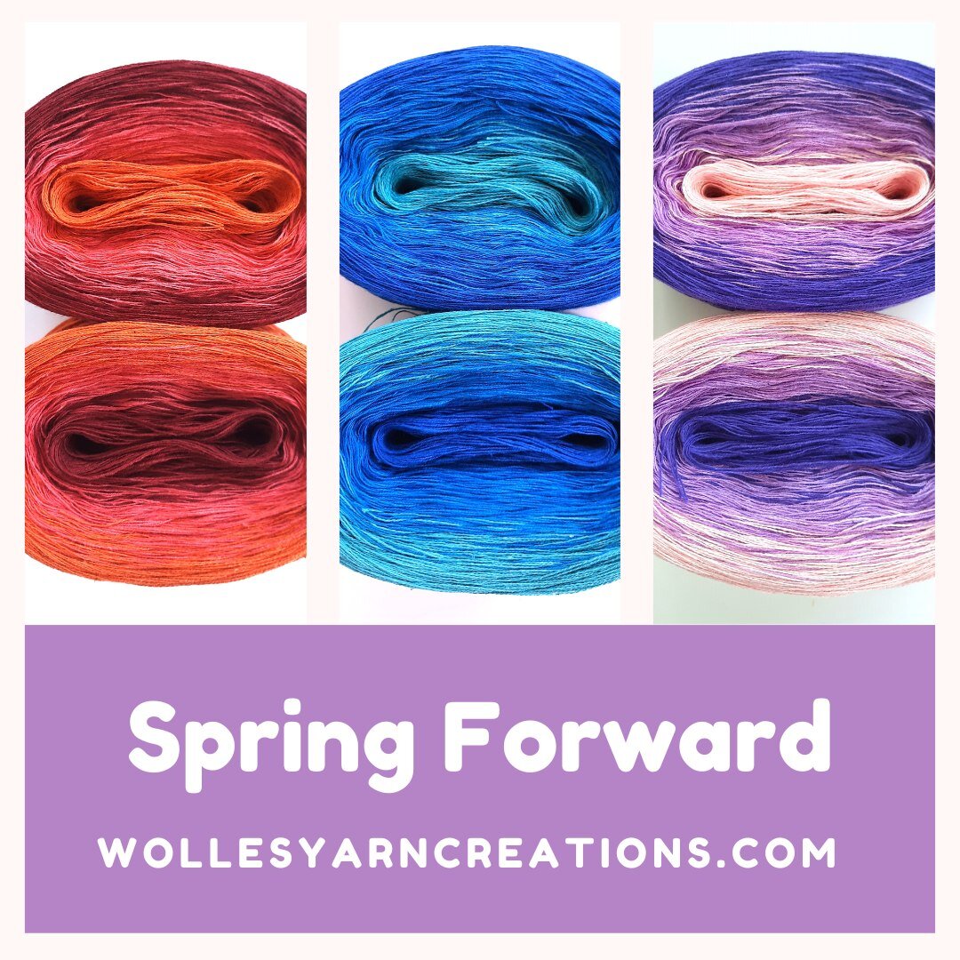 Spring is coming. 🌷Let's celebrate the arrival of the season with our new colors. 😀Find all of them on our website and grab yours today. wollesyarncreations.com
.
.
.
.
.
.
#cottonyarn #yarnstagram #handknitting #summercrochet #moderncrochet #yarn 