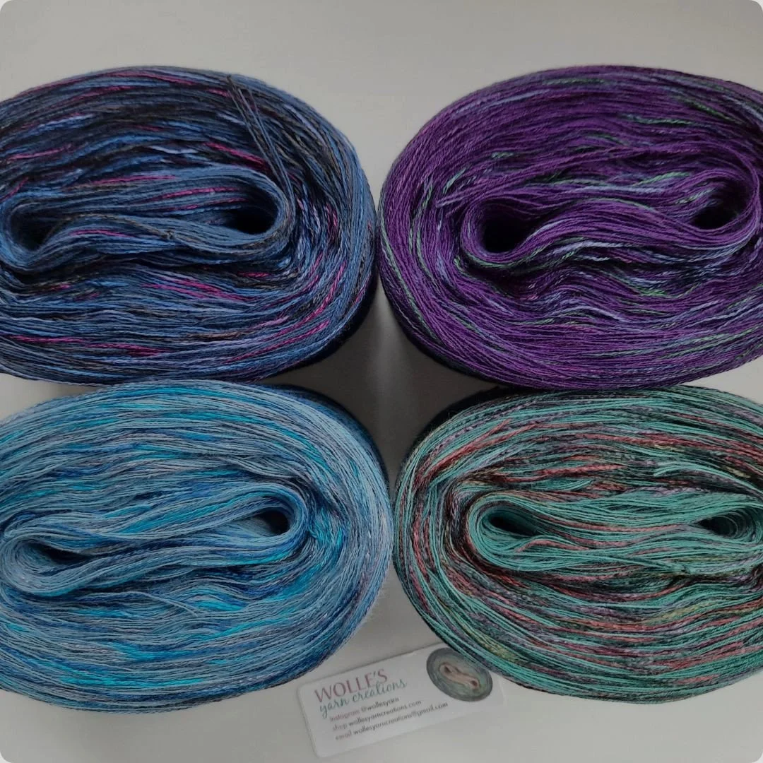 Our new variegated yarns are here: super soft fingering weight yarns with a silky feel. 😀 Here are 4. See all of them in our shop and order yours today: wollesyarncreations.com
.
.
.
.
.
.
.
.
.
#knitting #knittingaddict #knittinglove #knitting_insp