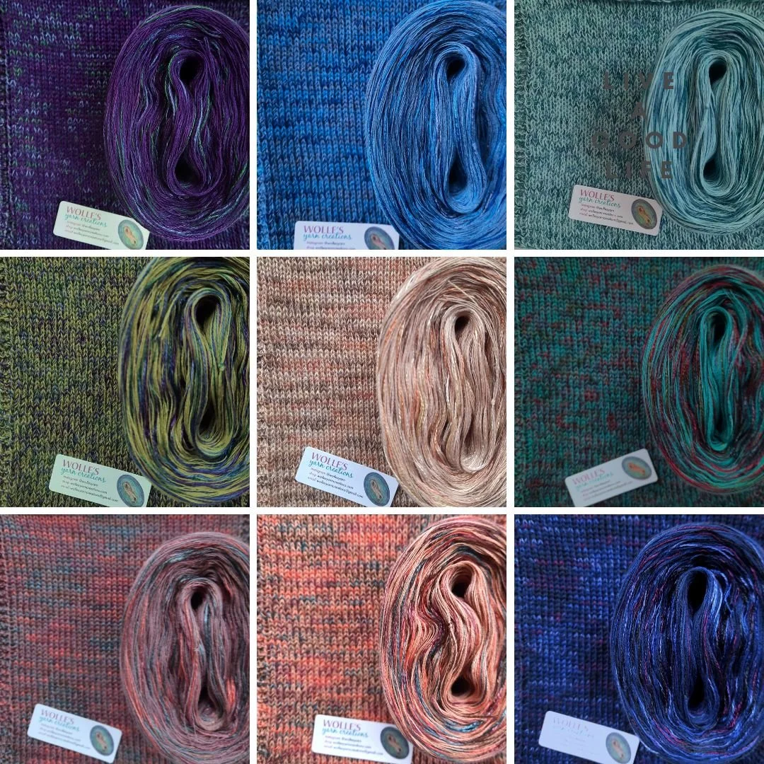 Our new variegated yarns are here: super soft fingering weight yarns with a silky feel. 😀 See all of them in our shop and order yours today: wollesyarncreations.com 
.
.
.
.
.
.
.
.
#happyholidays #christmasgift #winter #wintertime #winterknitting #