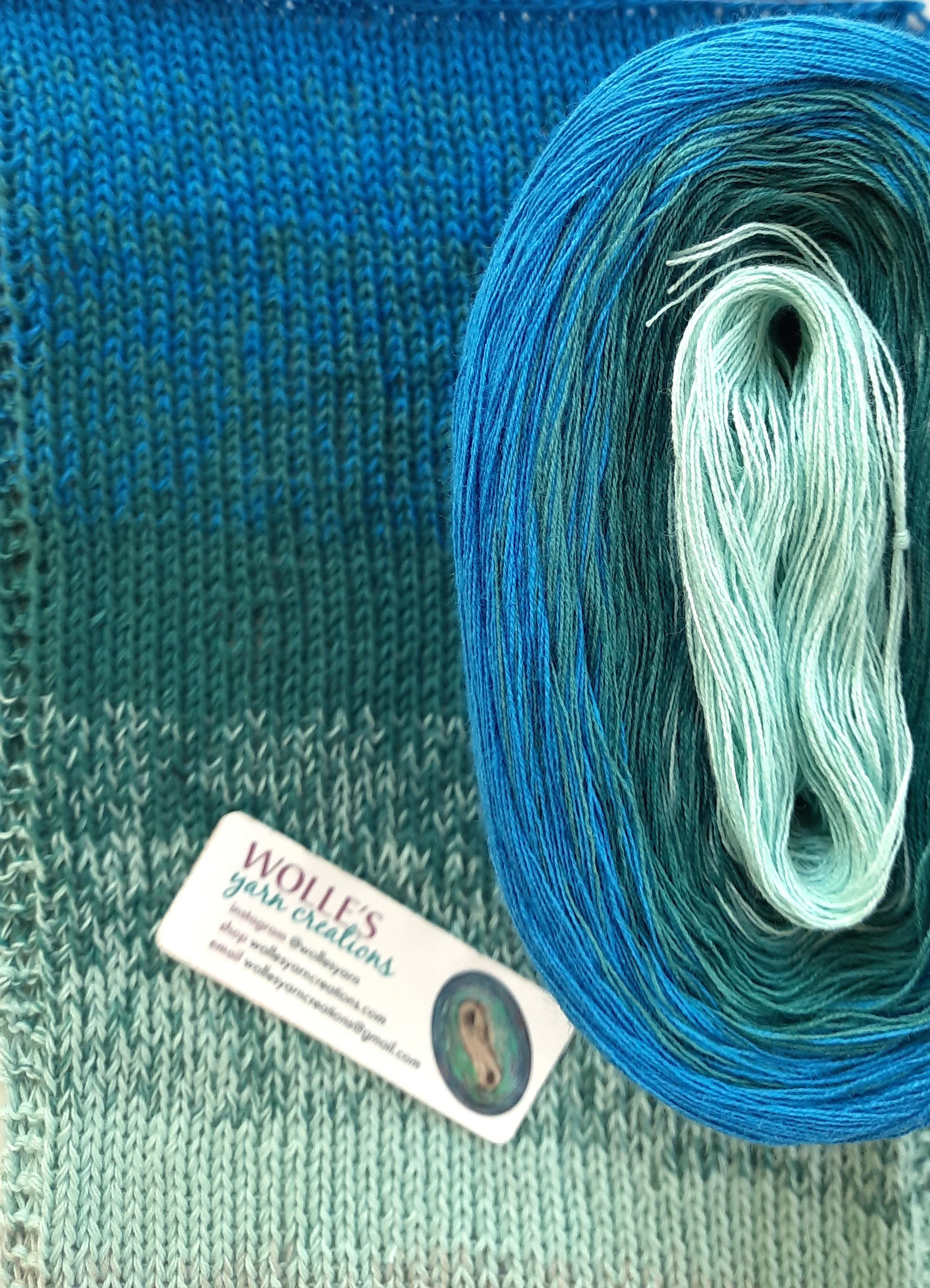 AQUA, gradient yarn for knitting and crochet — Wolle's Yarn Creations