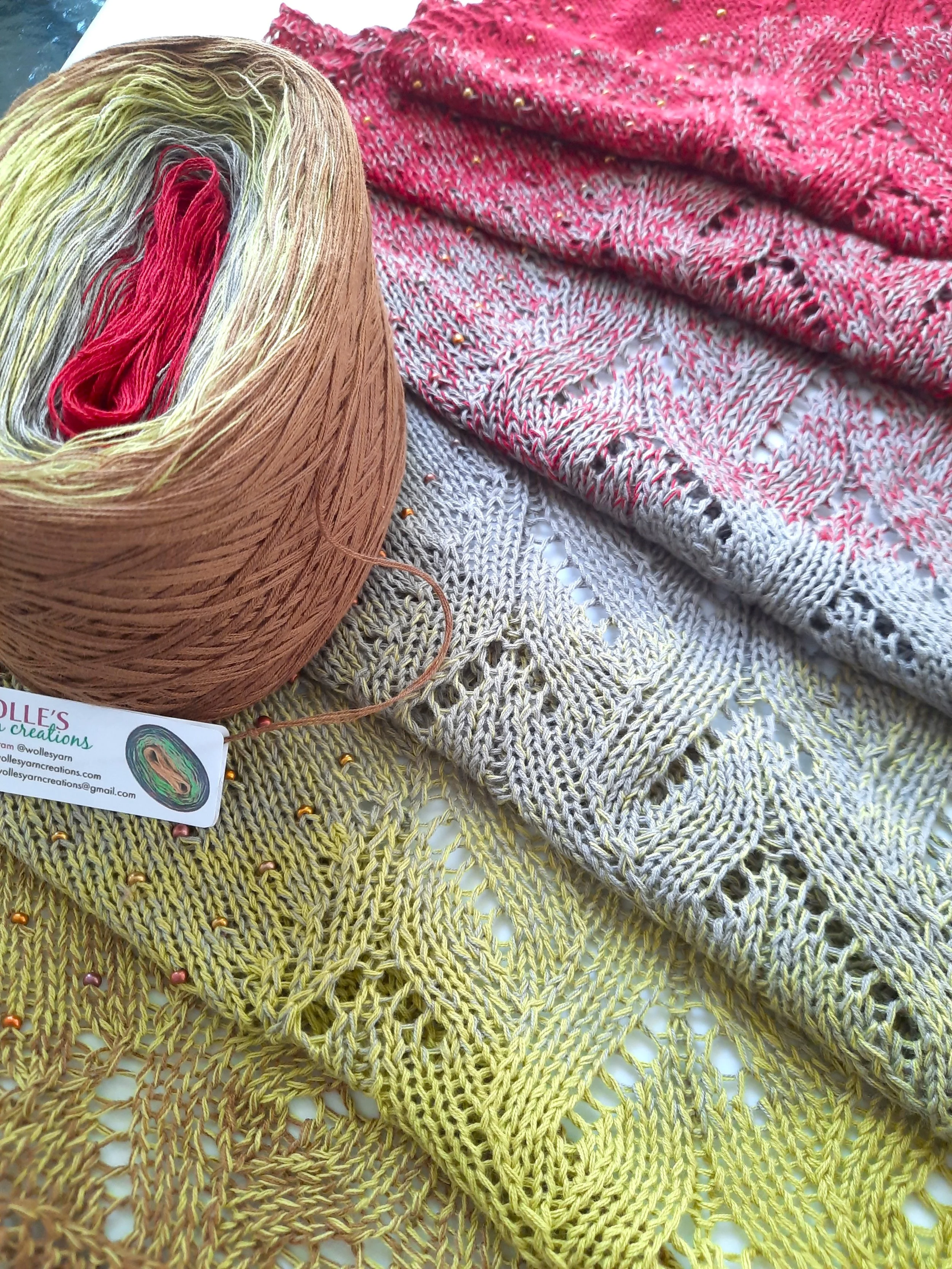 Strawflower, gradient cotton yarn for knitting and crocheting — Wolle's ...