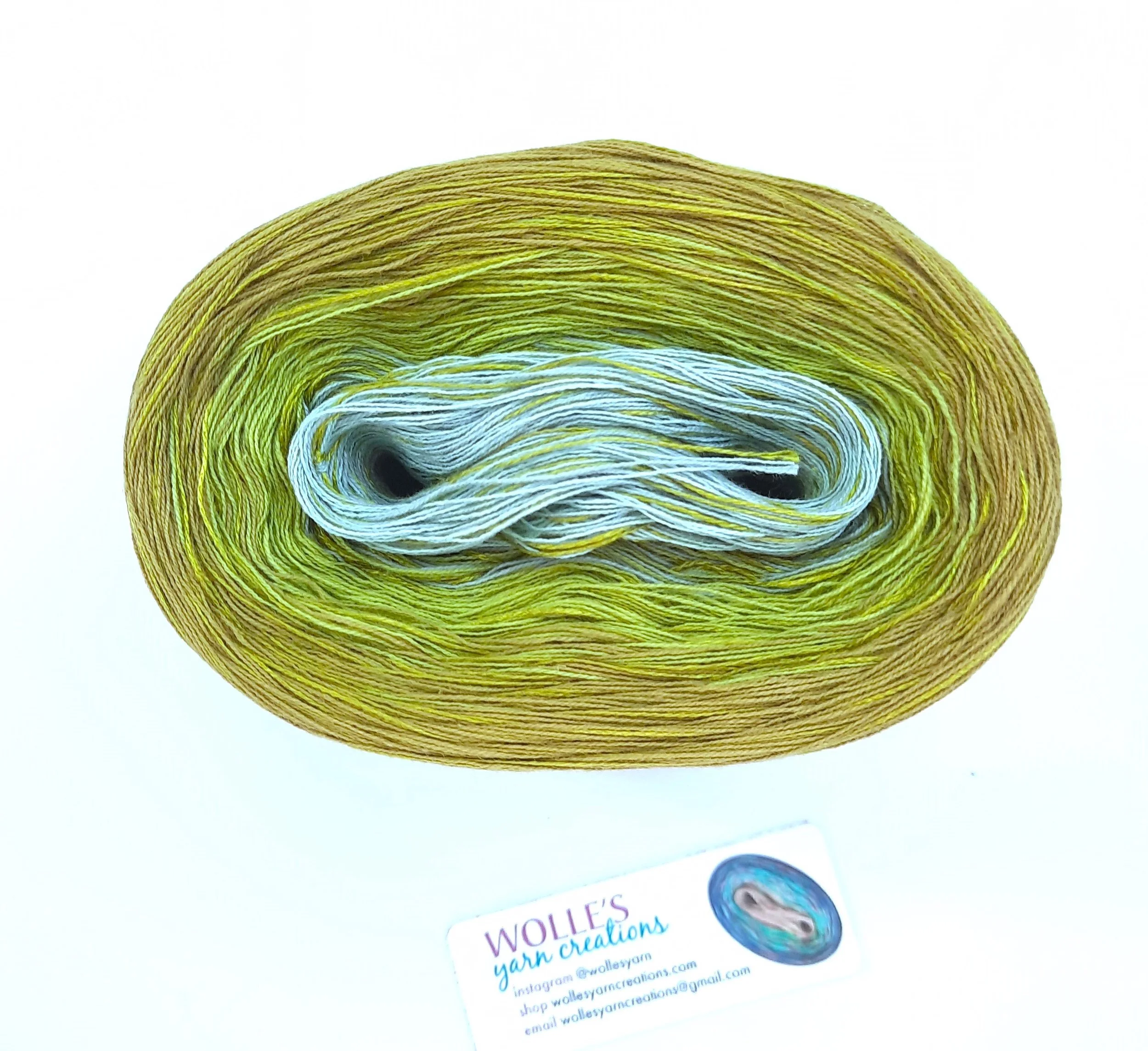 Green Cotton Bamboo Gradient Color Changing yarn knitting crochet ...