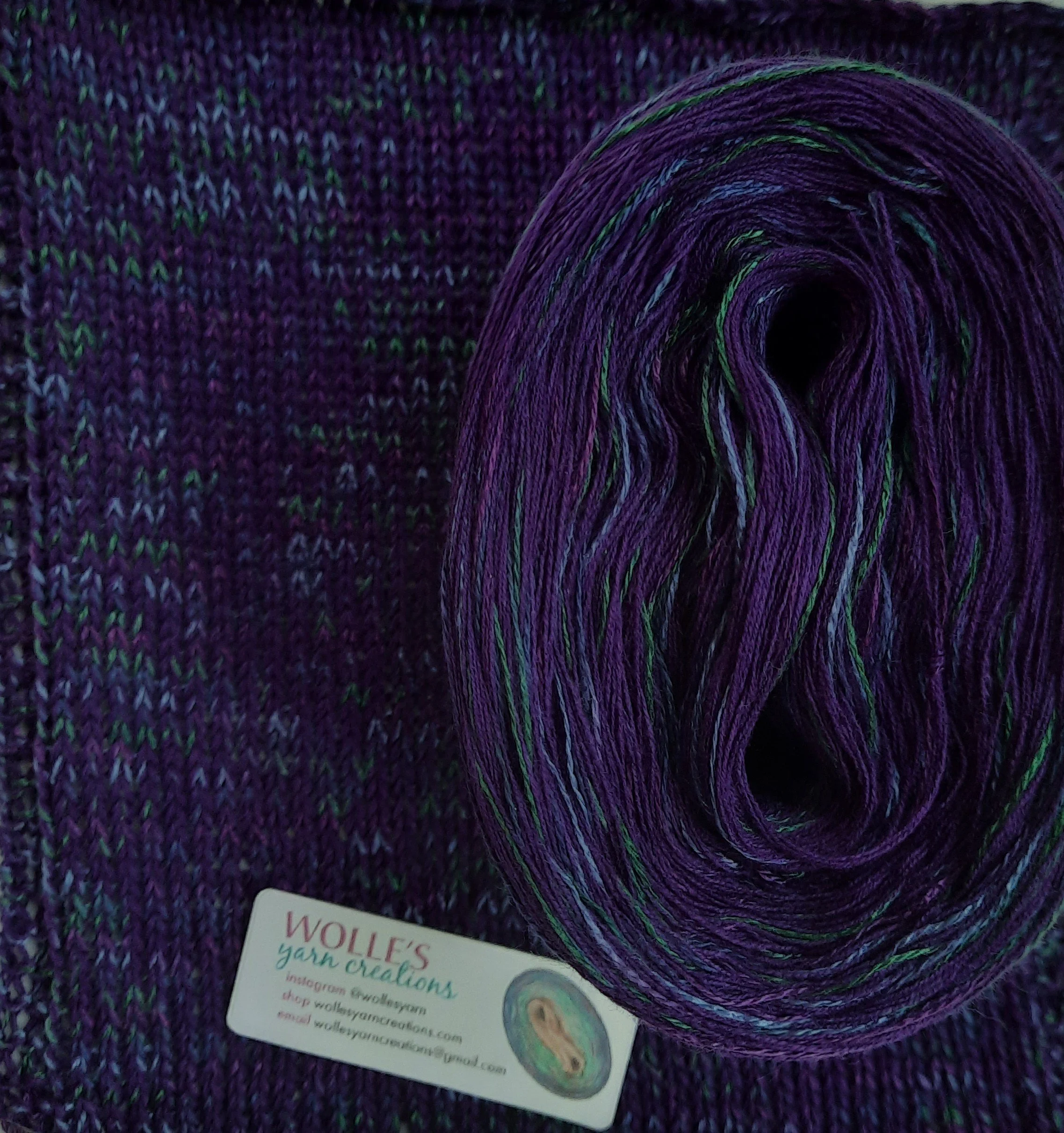 NIGHTFALL | Variegated Cotton/Tencel yarn | 480 yards/100 gr | Fingering Weight
