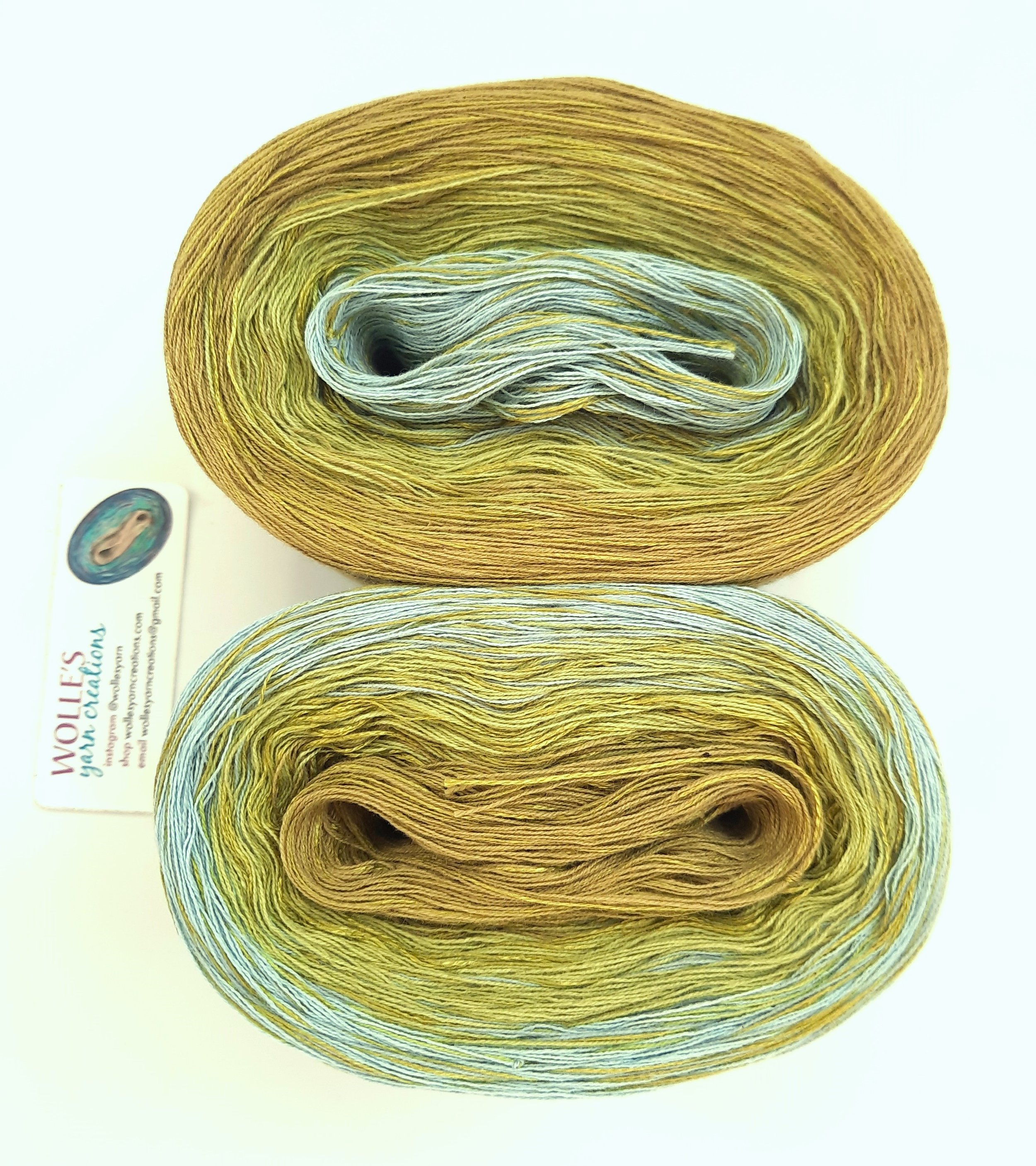 Green Cotton Bamboo Gradient Color Changing yarn knitting crochet ...