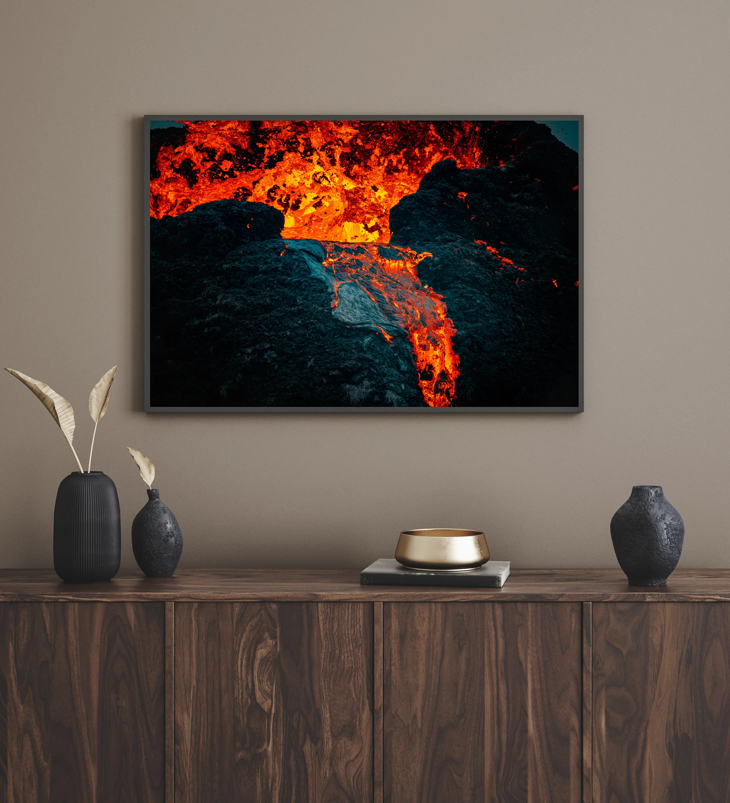 The edge of lava