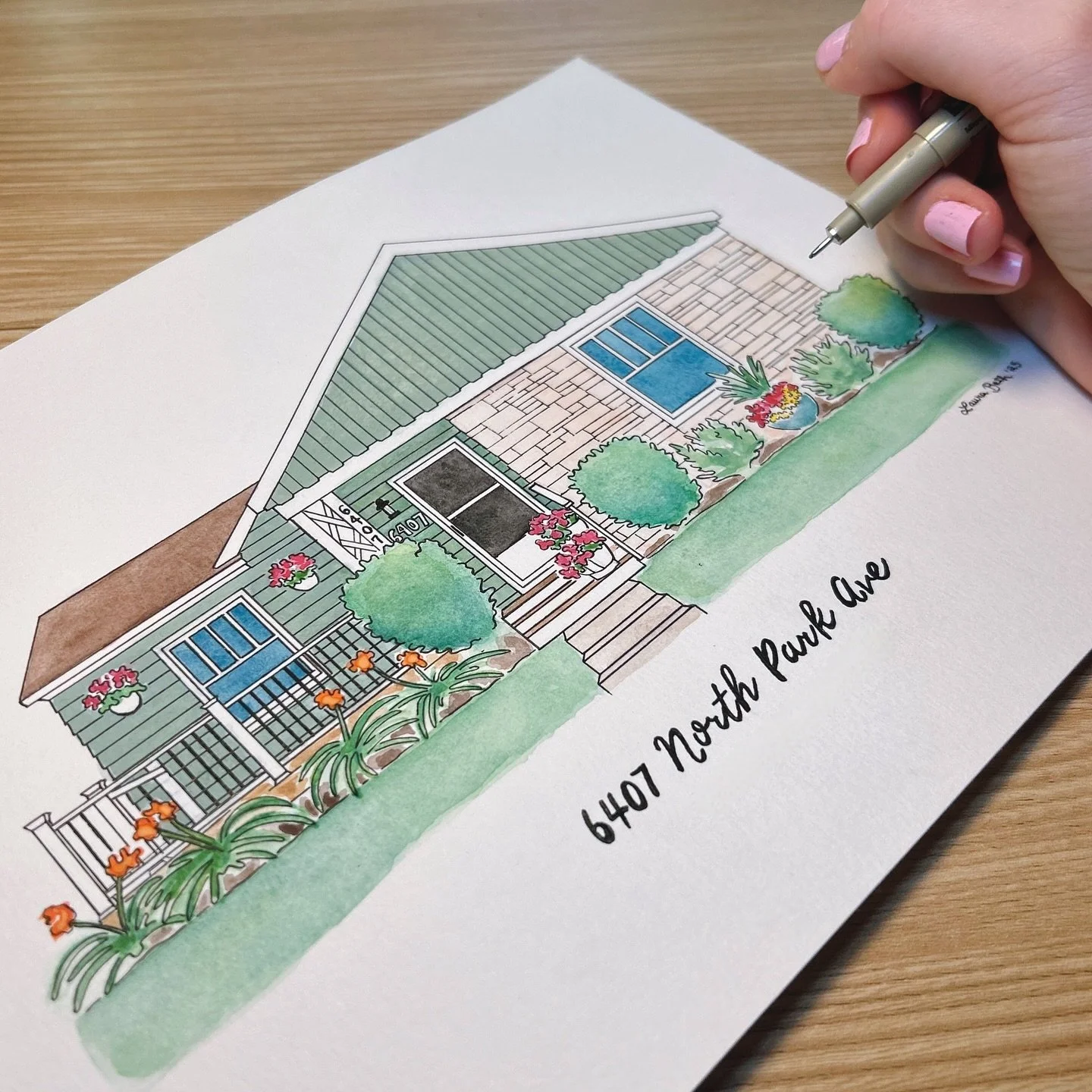 we love a colorful garden 🪴🌺🌿

#homewatercolor #homeportrait #watercolorartist #charlestonart