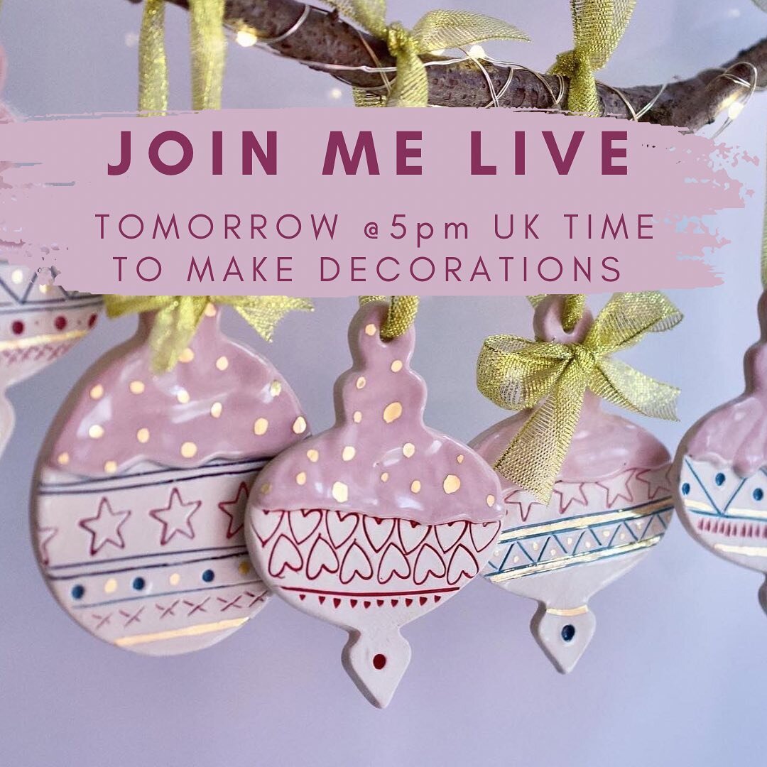 ✨Let&rsquo;s hang out! ✨

Join me tomorrow at 5pm UK time to make your customised decorations! I&rsquo;ll be going live and we can chat and make some cute decorations! If you would like me to make you a special decoration you can still order one on m