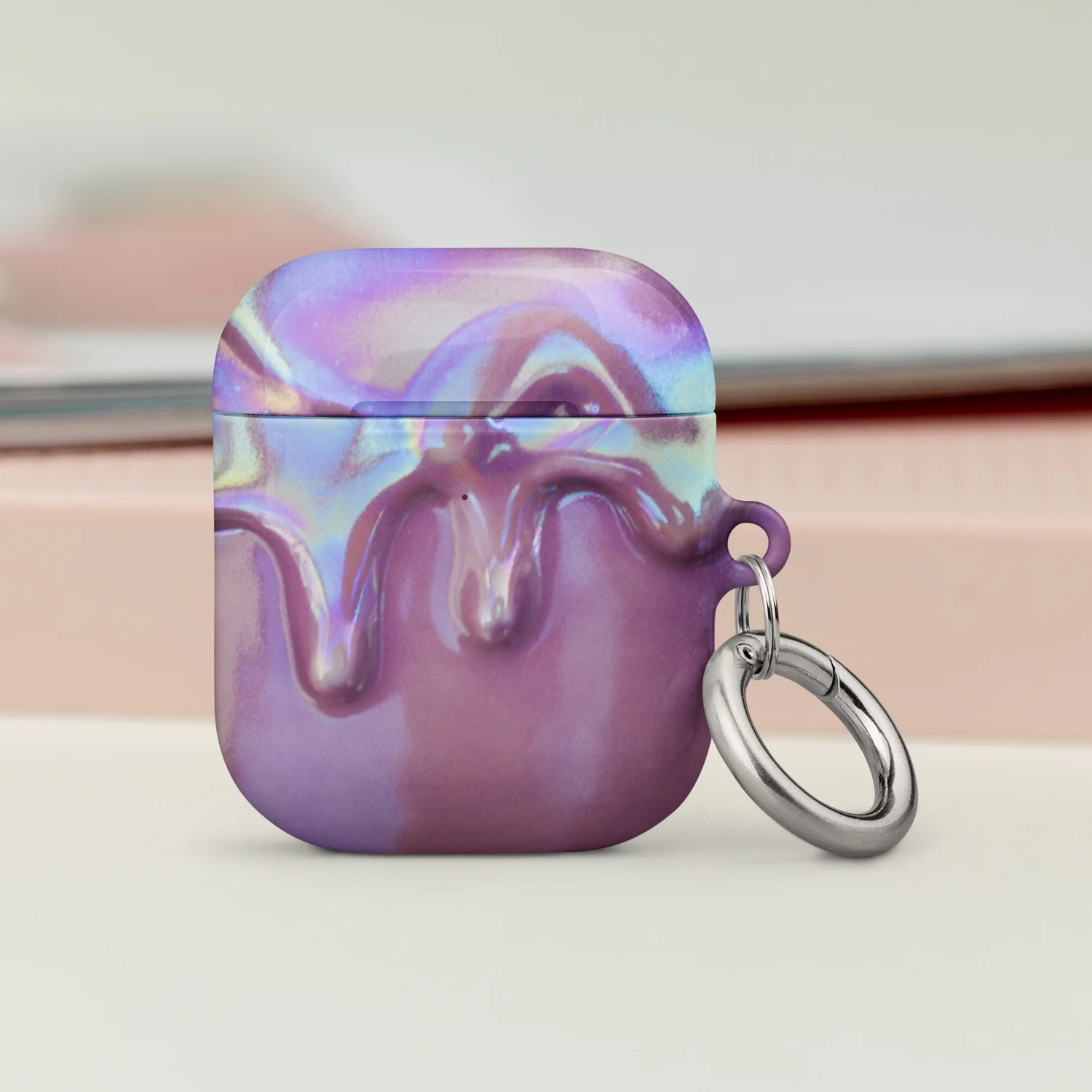 Keychain Pastel Purple Airpod Case Case For AirPods® — Silver Spot