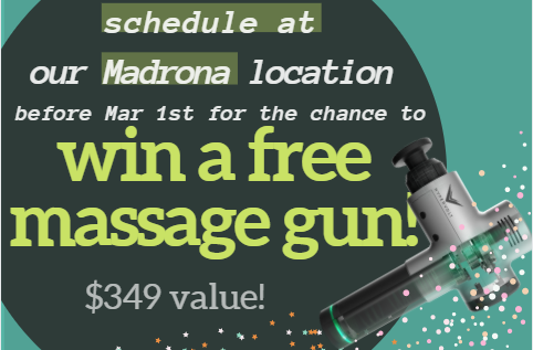 Dr. Viv Moves Full Time to Madrona, Feb Schedule &amp; Enter to Win a Massage Instrument! 