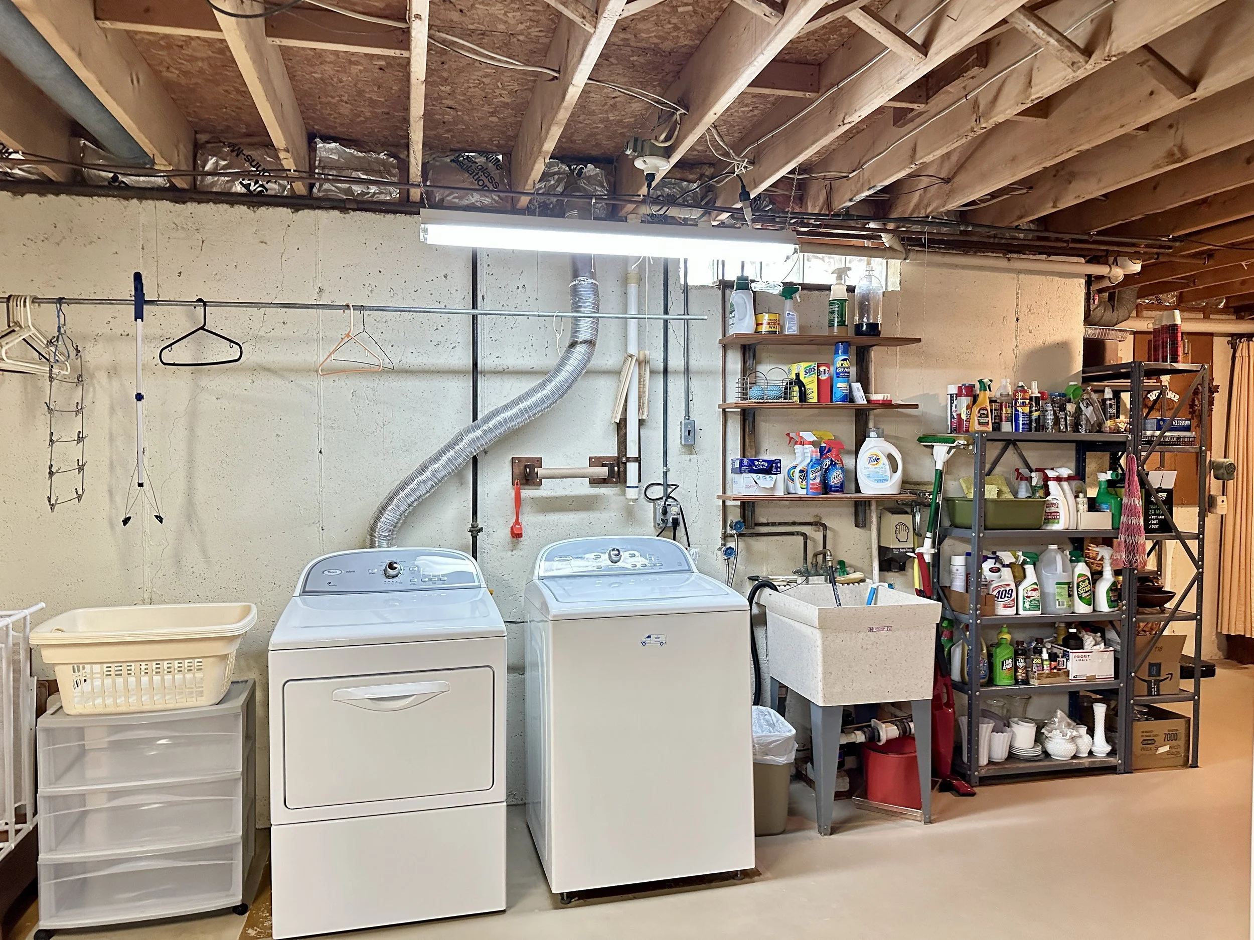 Bright dry & clean laundry room area