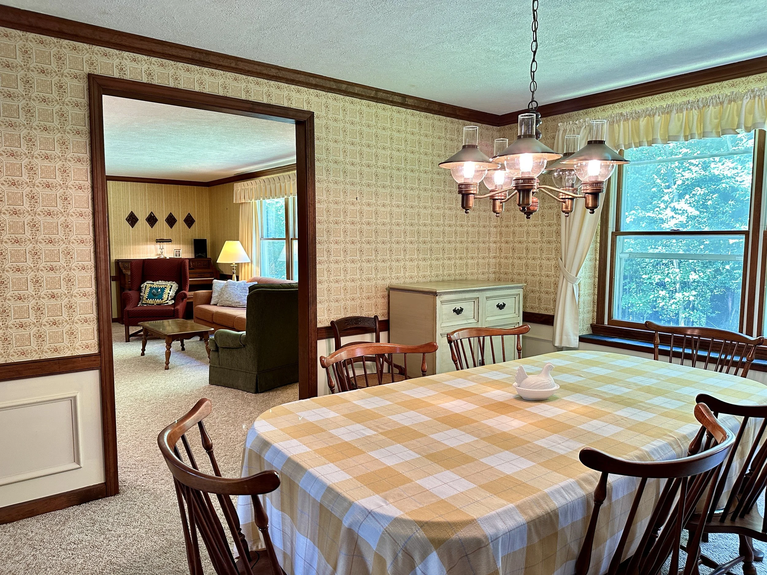 Formal dining room has room for everyone to enjoy meals together