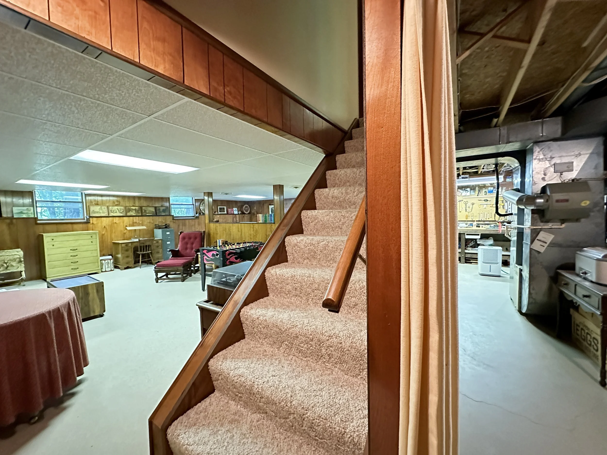 The dry basement expands the living space