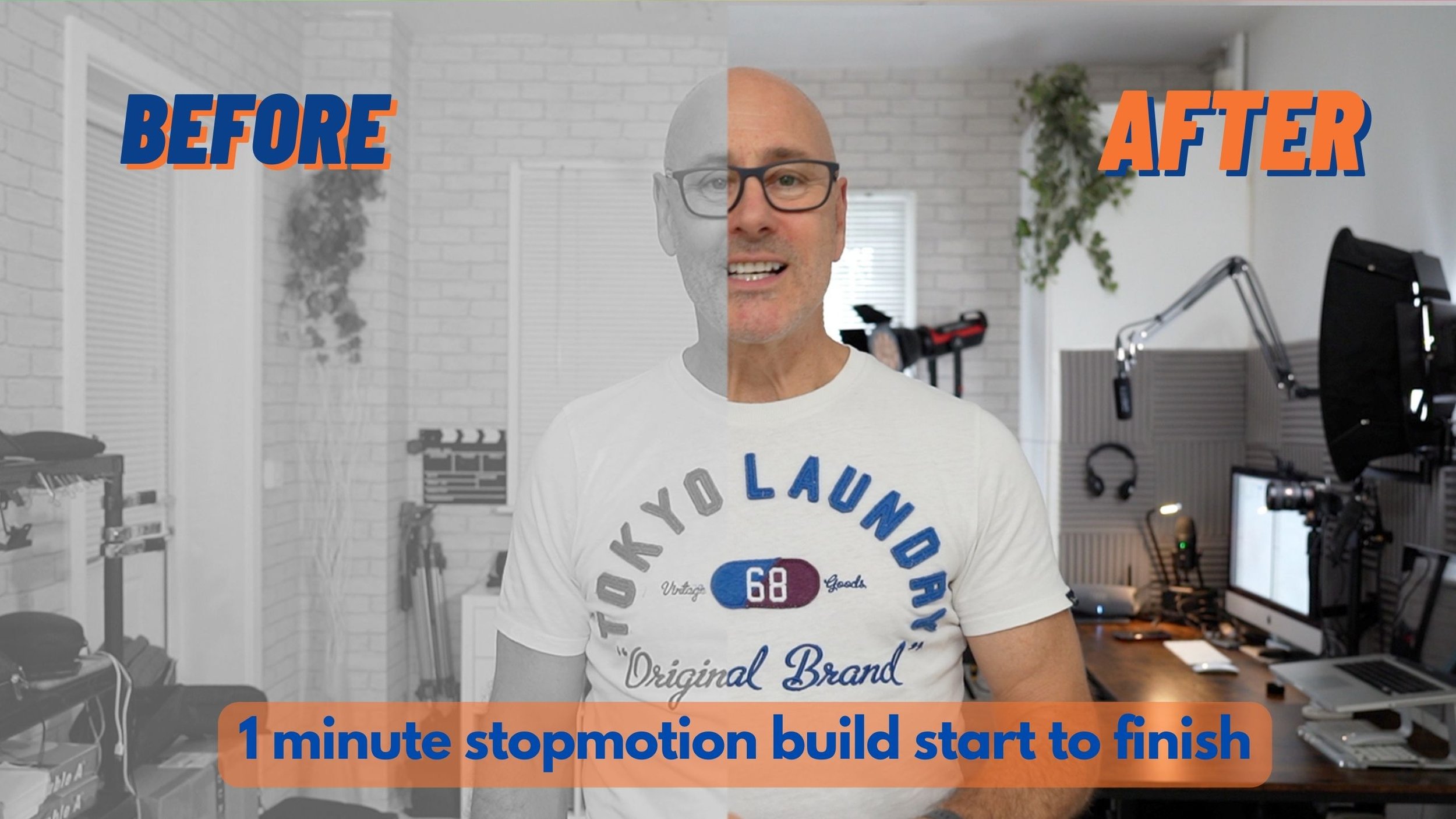 TURNING MY OFFICE INTO A YOUTUBE STUDIO START TO FINISH - STOPMOTION
