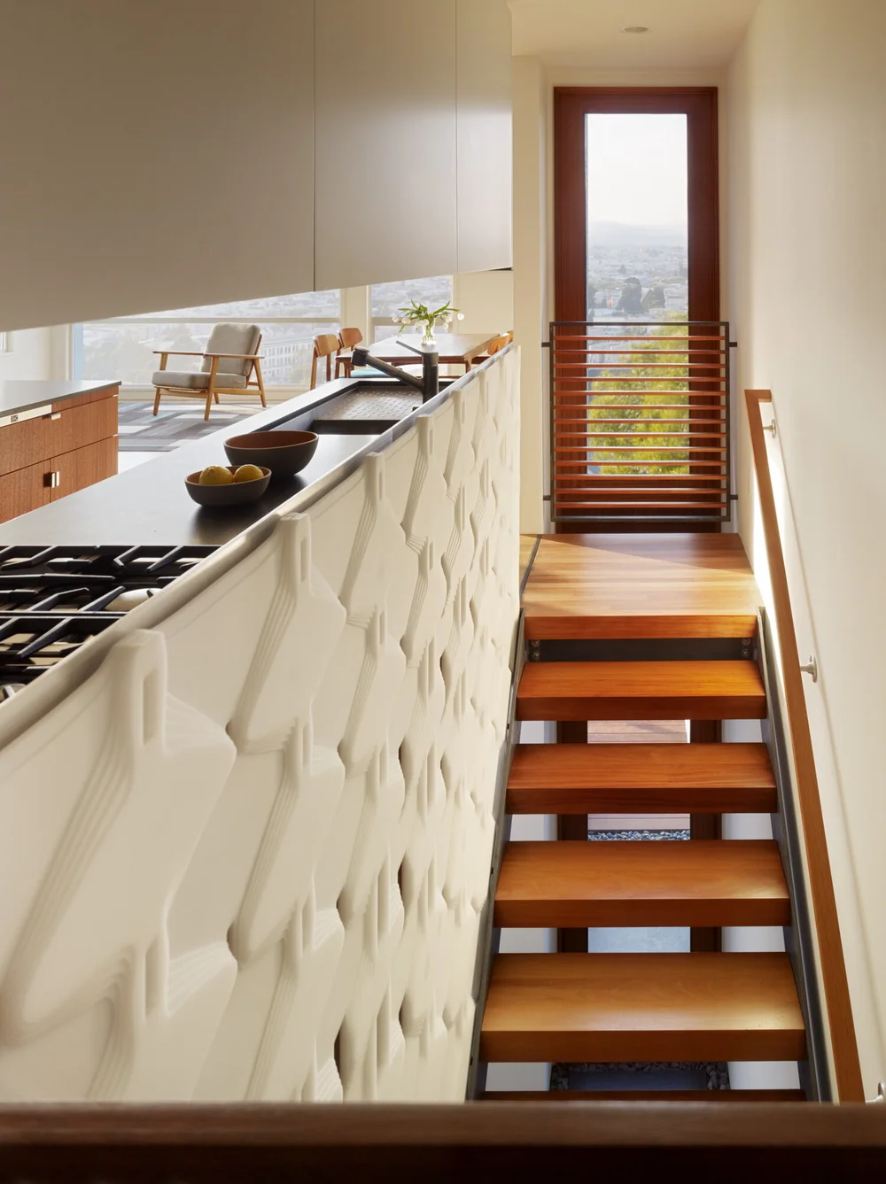 Built perforated architectural guardrail