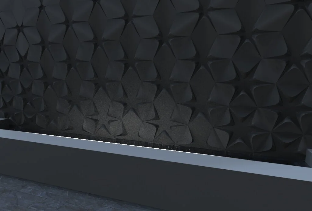 Wall Studies — Moorish geometric relief studies for landscape retaining walls.