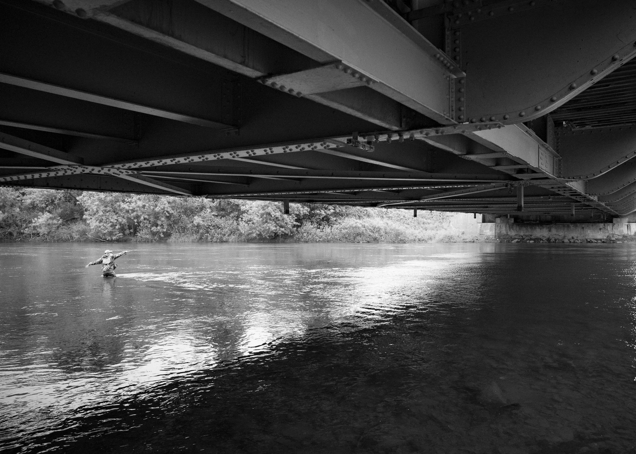 Fishing under the bridge