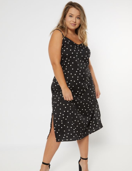 HOW TO WEAR PLUS SIZE POLKA DOT DRESS