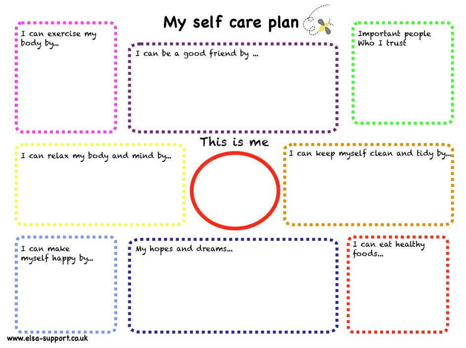 self care wheel blank pdf