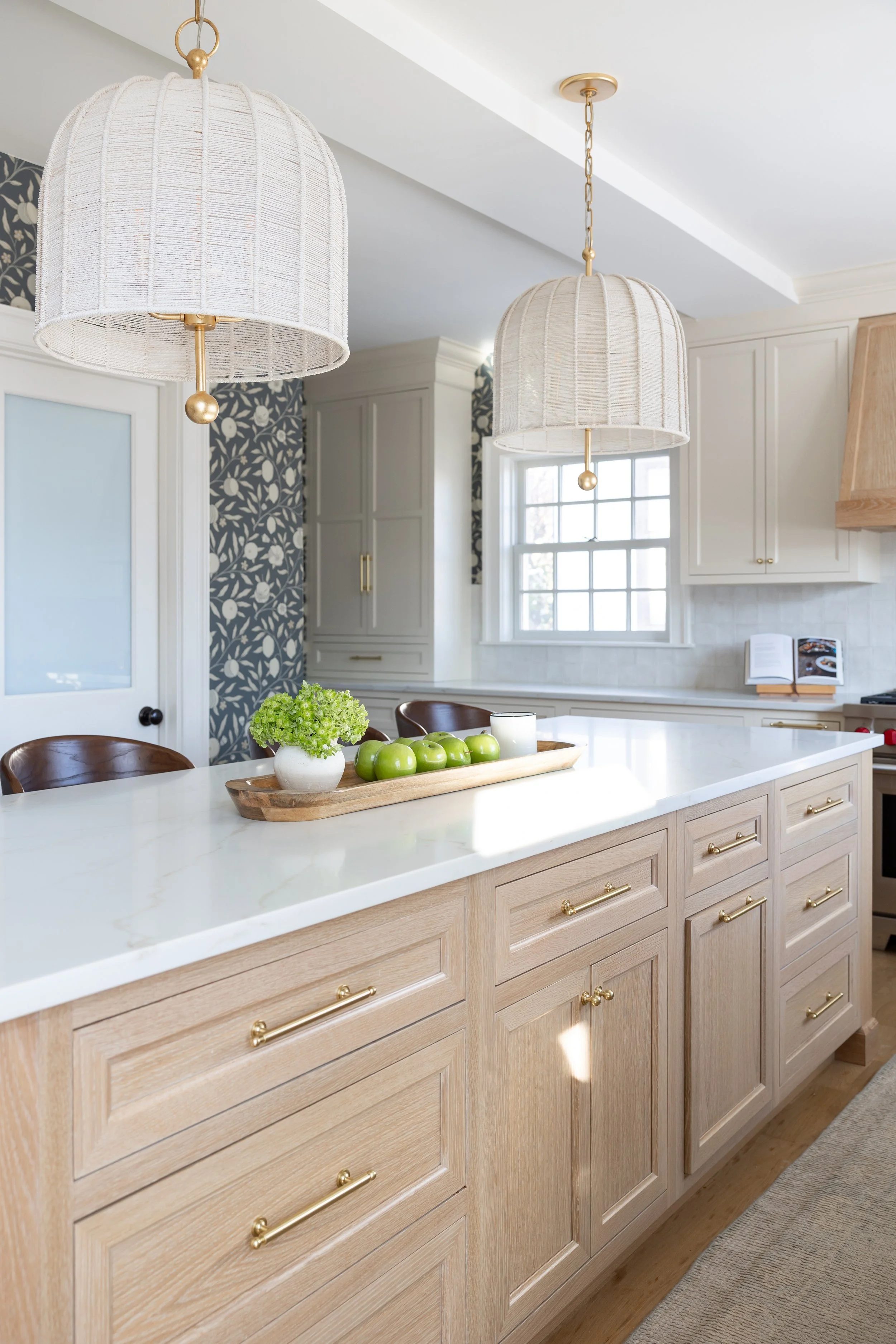 Katherine Gold Design Kitchen Interior Design Blue Wallpaper