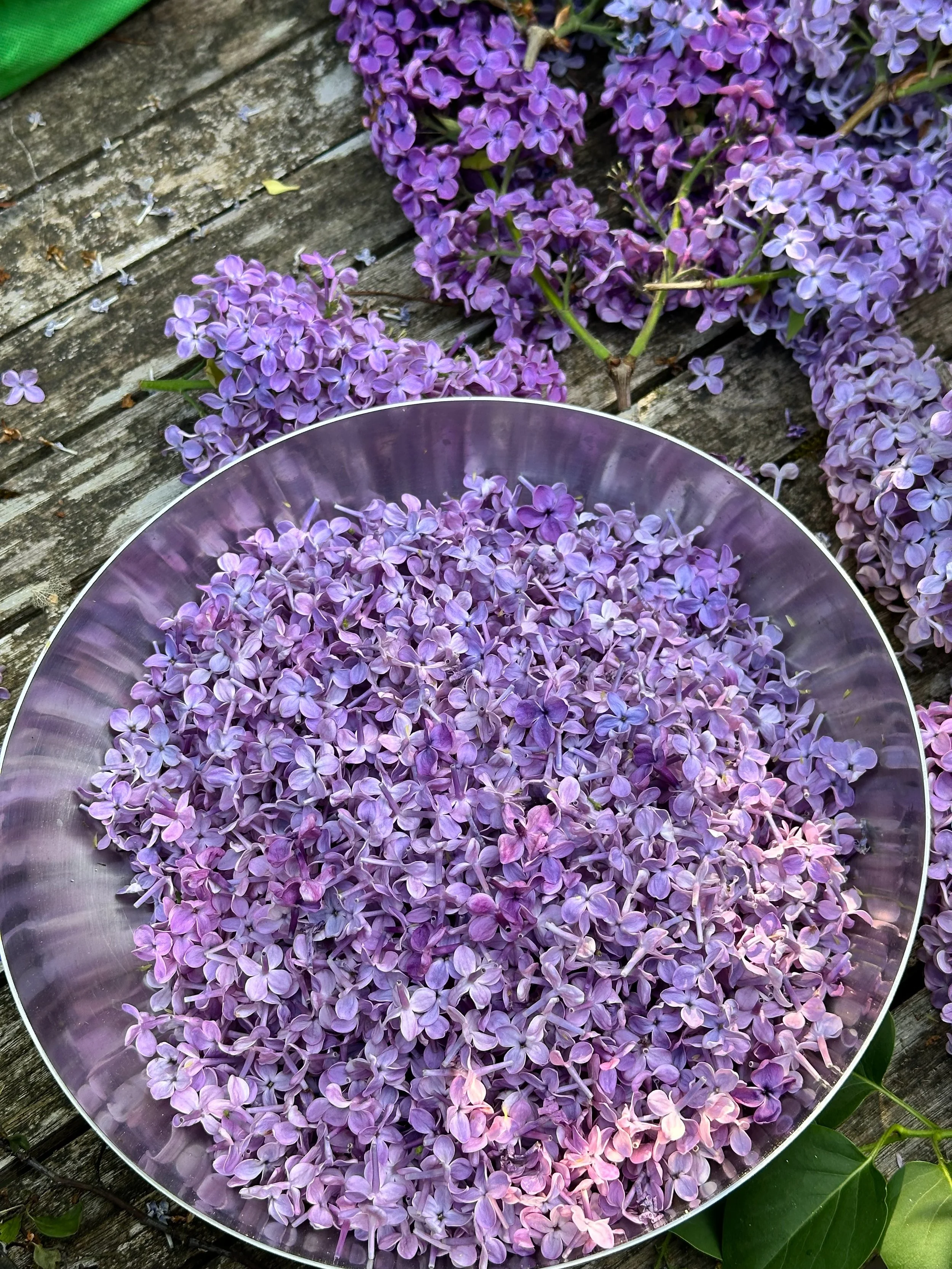 just the flowers are used