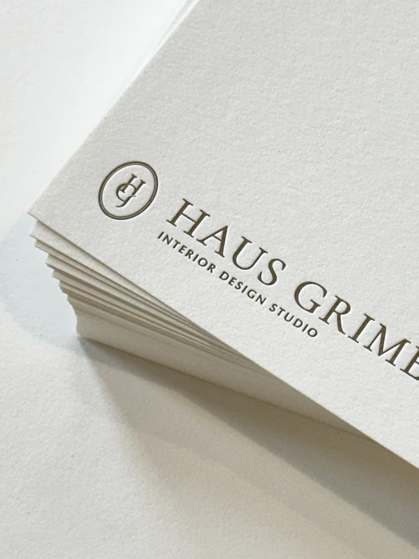 Recent work for @hausgrimes. Gorgeous walnut brown ink on our go-to neutral white 100% cotton paper stock for some killer custom business stationery.