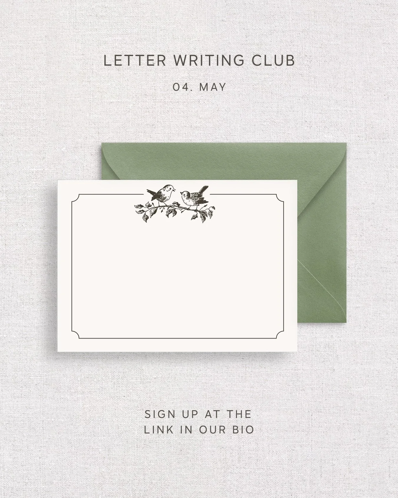 Letter Writing Club preview for May is live on our site! Sign up now through the end of the month to get this design 💌 Everything you need to send your snail mail correspondence, now at a new lower price! 😘
