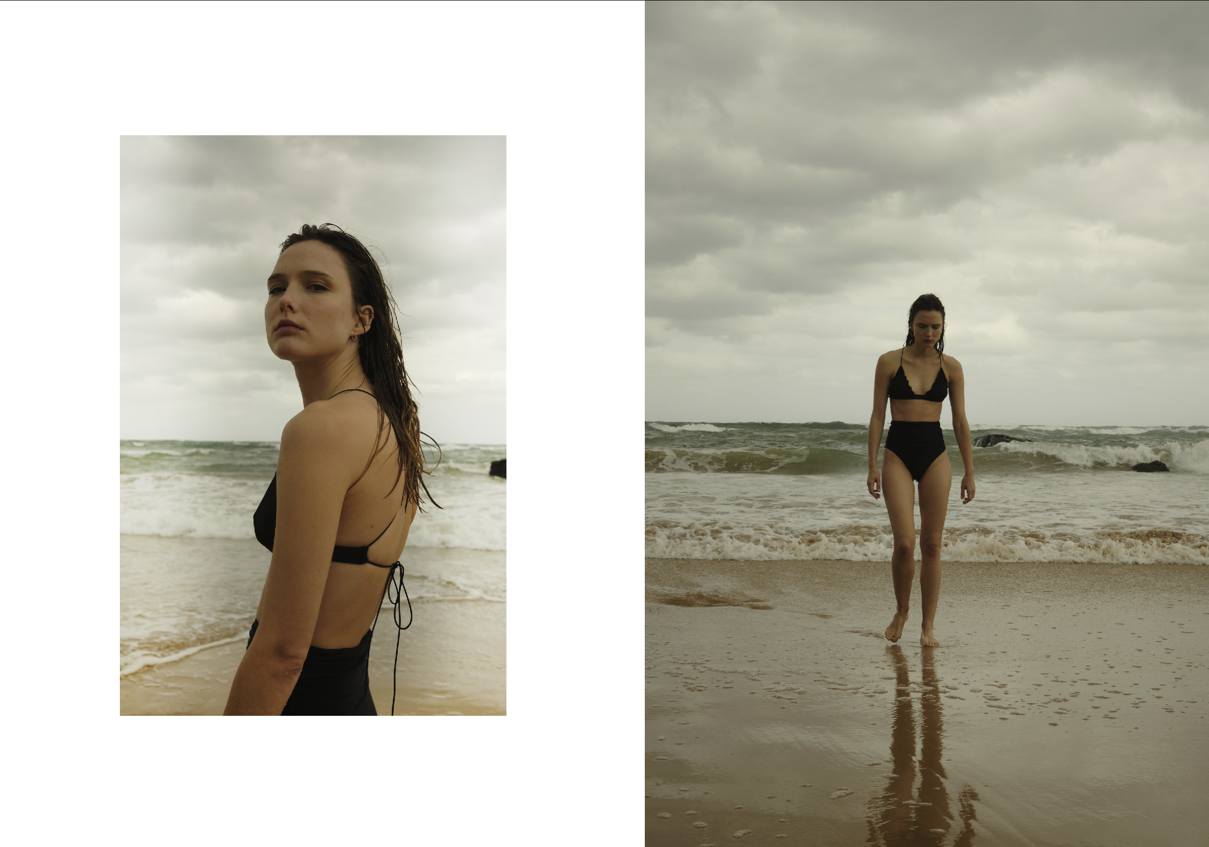 moody swim suit shoot fashion