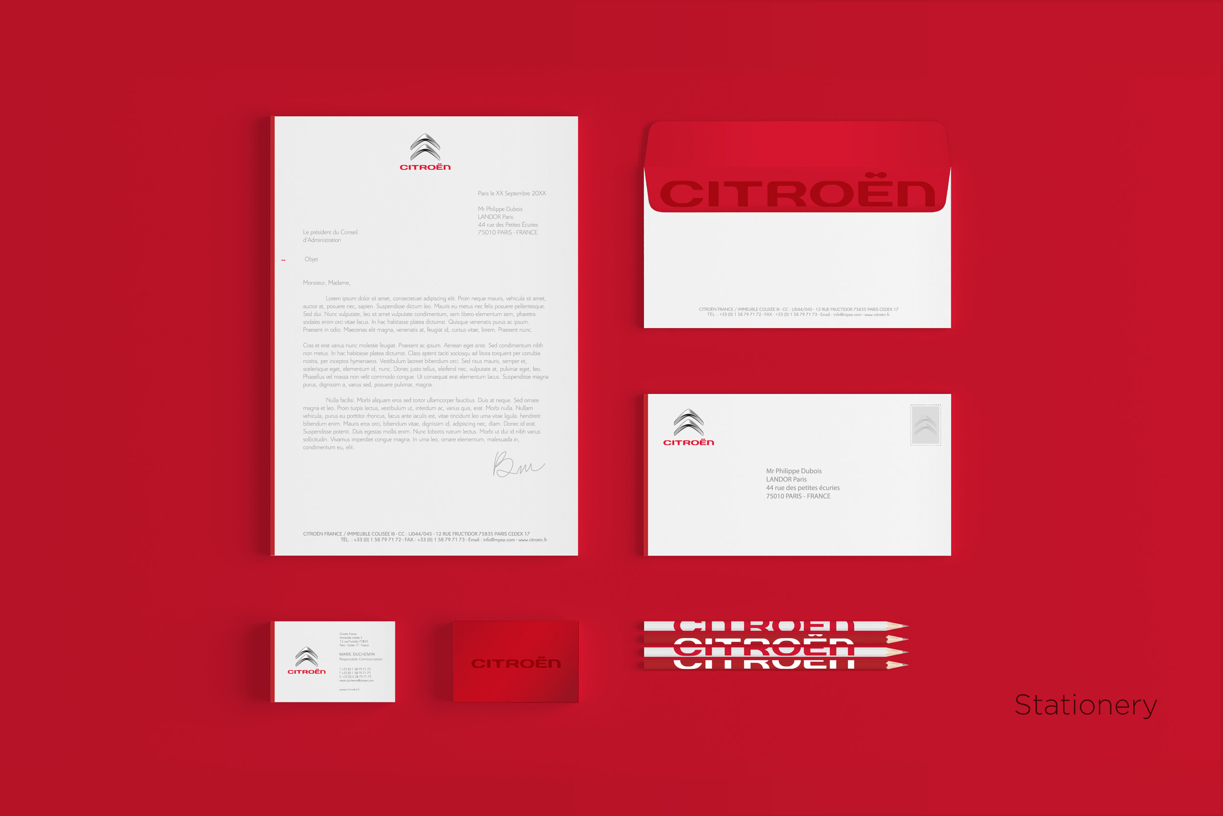 Citroen Stationery