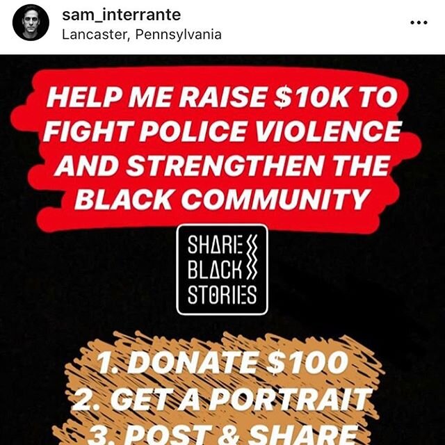 Thank you @sam_interrante for using your incredible talent to 1. Raise money for NAACP and other important orgs who are fighting for black lives 
2. Bring a community of people together in a tangible show of unity and strength 
3. Inspiring me to thi