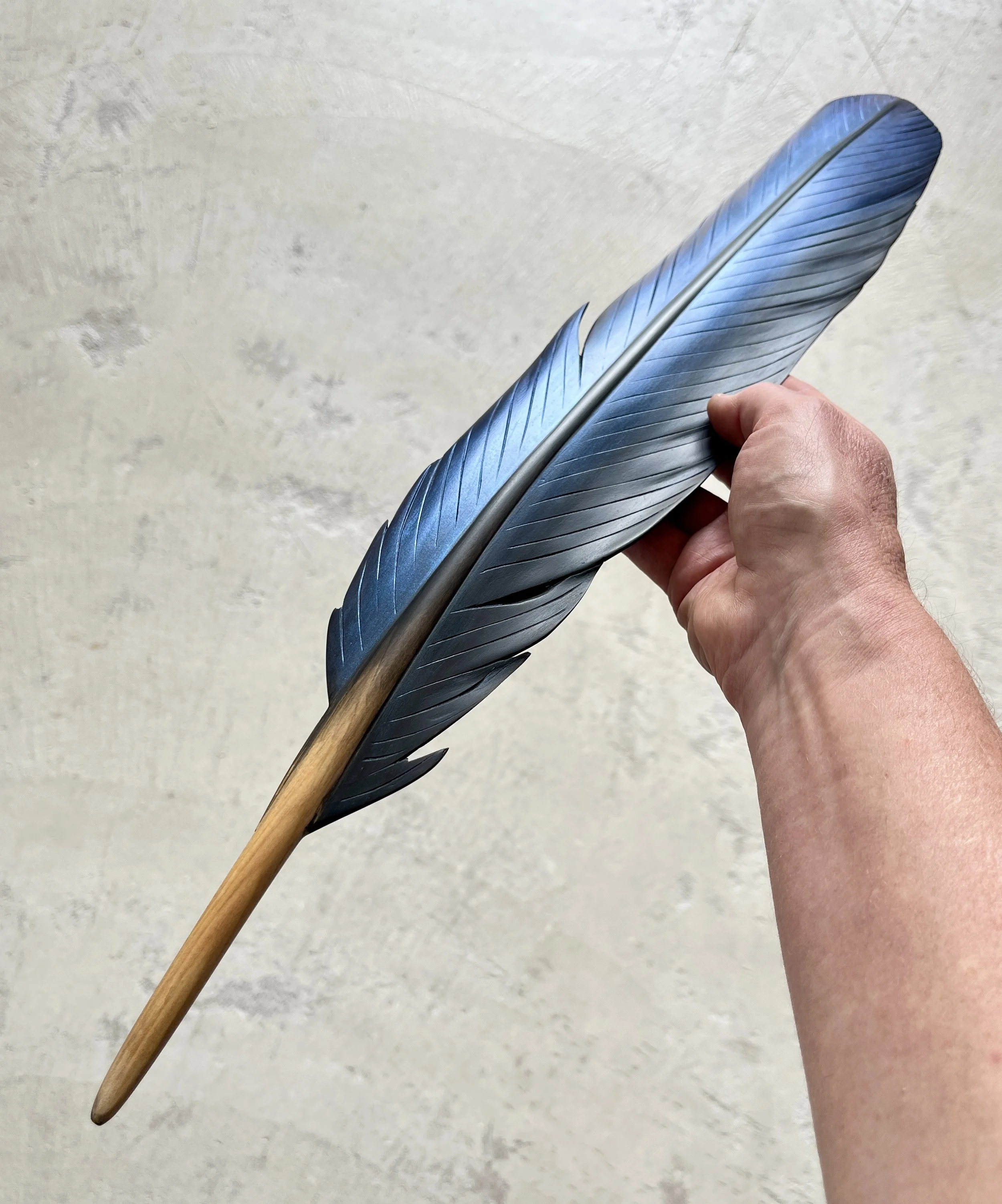 stunning sacred kingfisher kotare feather art by claire jensen.jpg