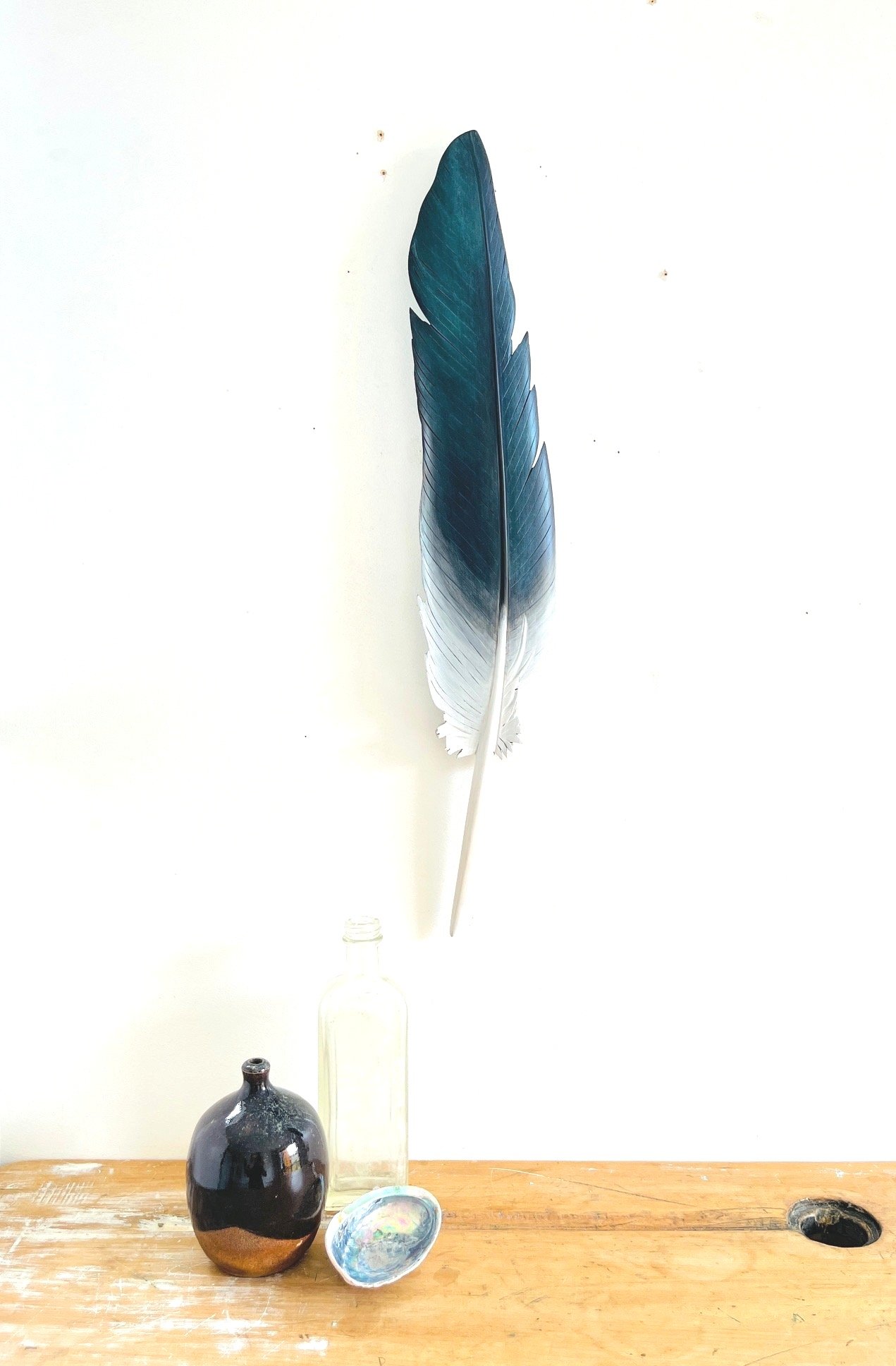 Kereru feather art