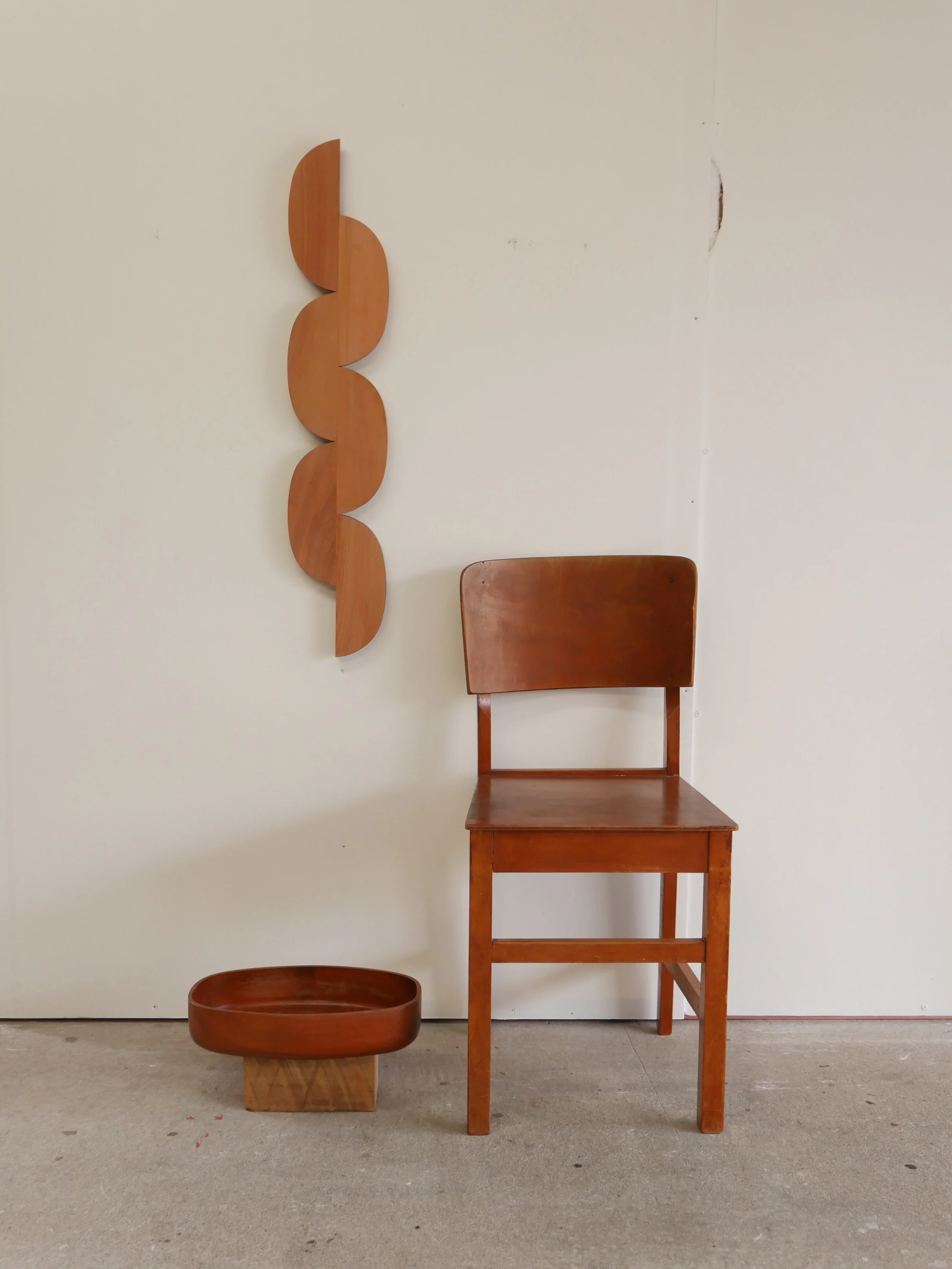 Modern Collection wall art, Serpentine design made in matai. 