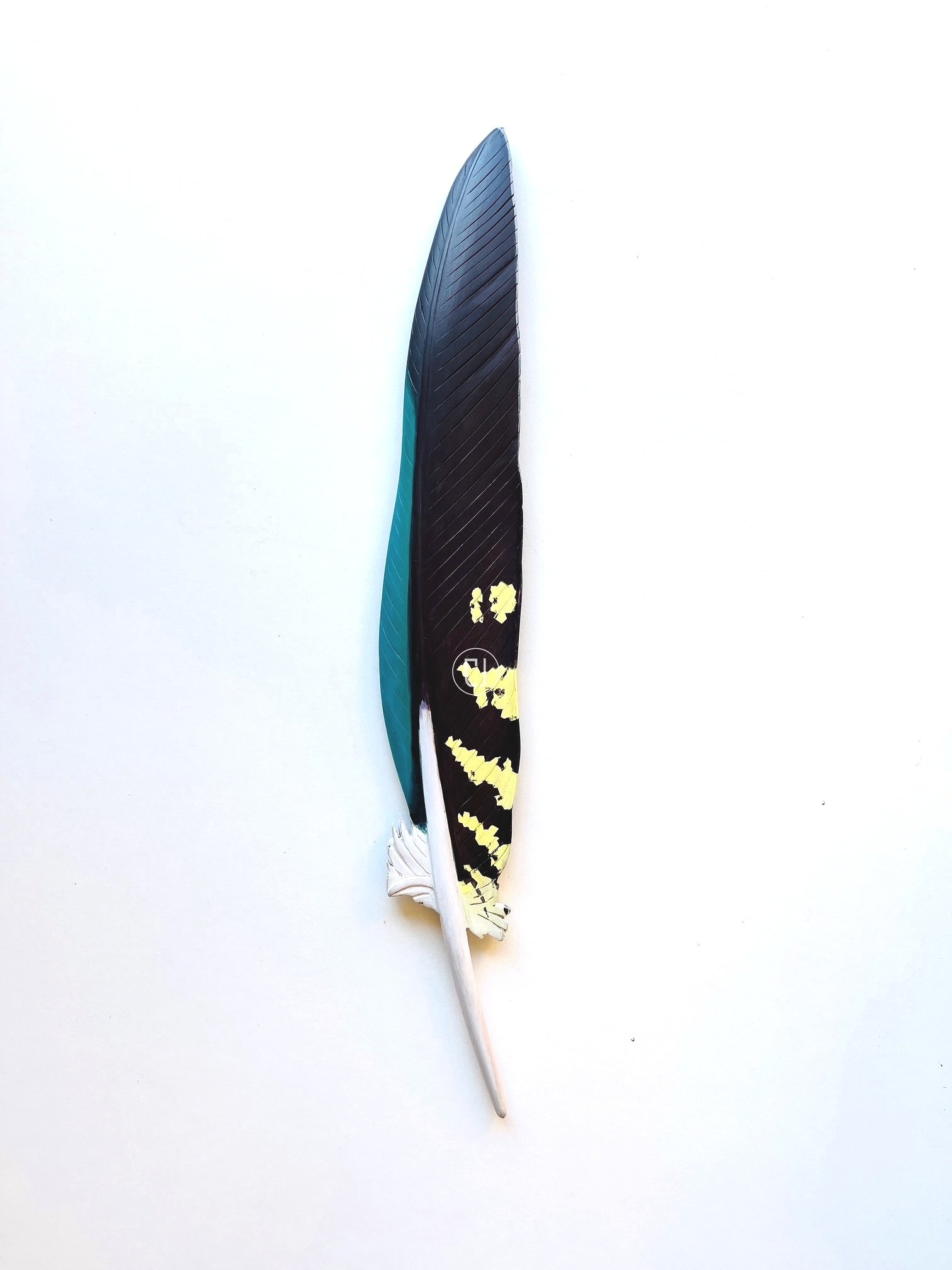 kea feather carving by Claire Jensen NZ